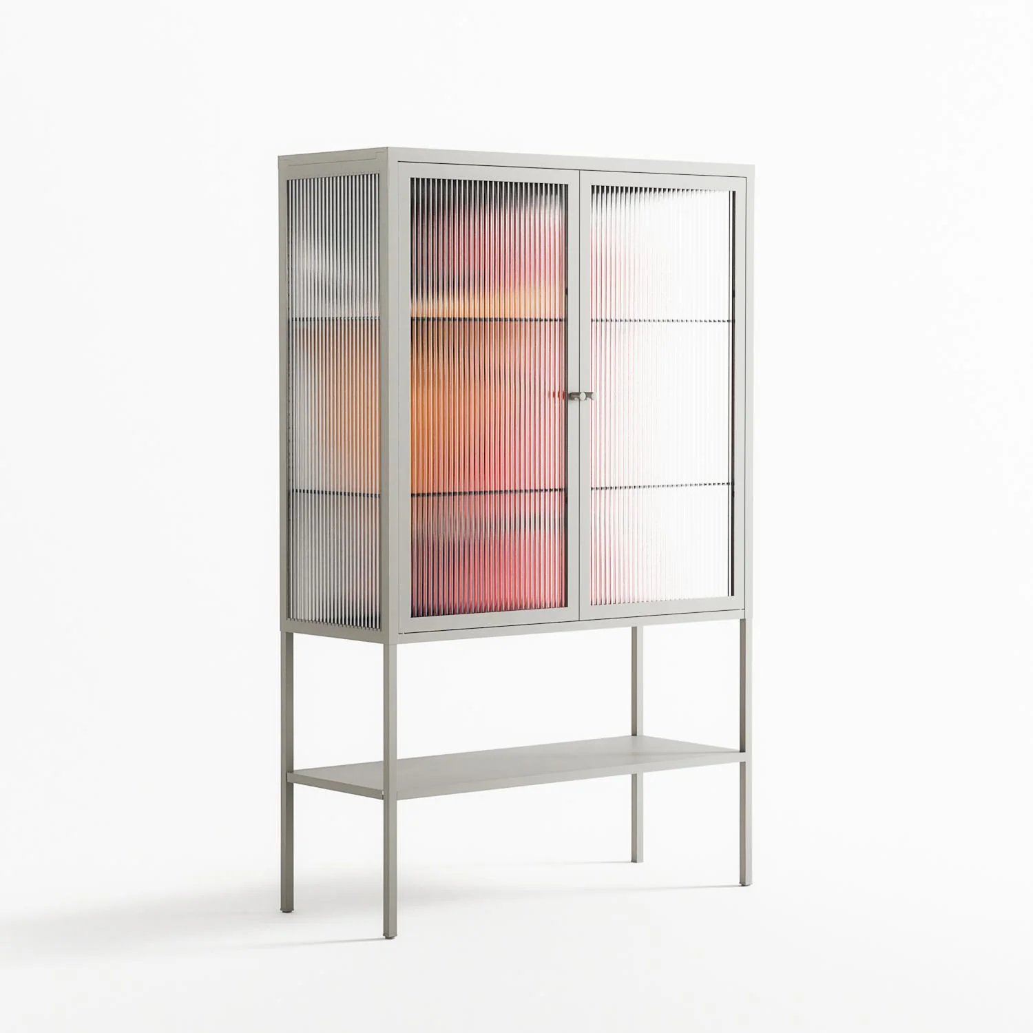 Misplaced - Loft Cabinet - Vratislav Pecka - Chalk - Reeded glass - Image 4