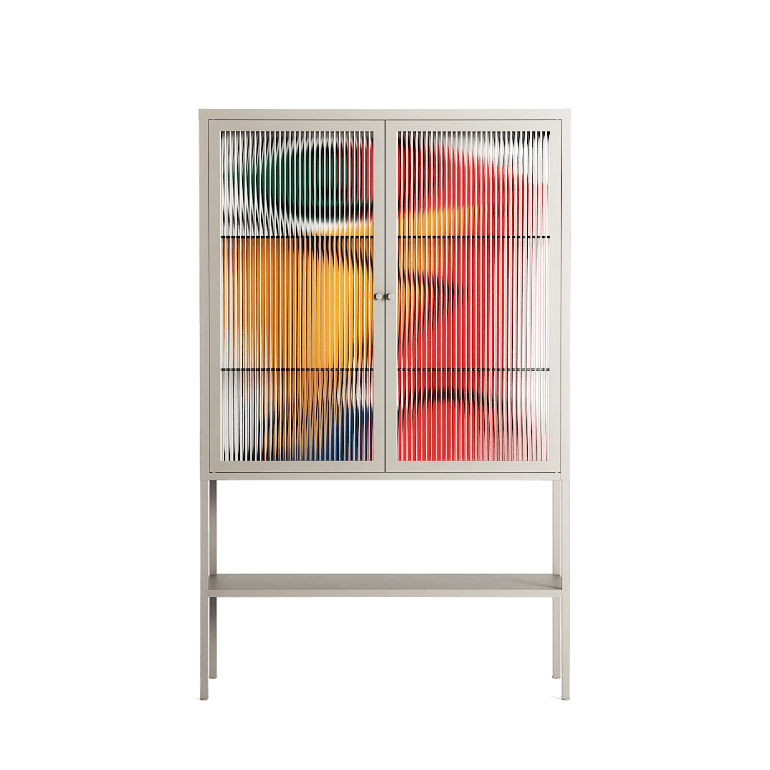 Misplaced - Loft Cabinet - Vratislav Pecka - Pebble - Reeded glass