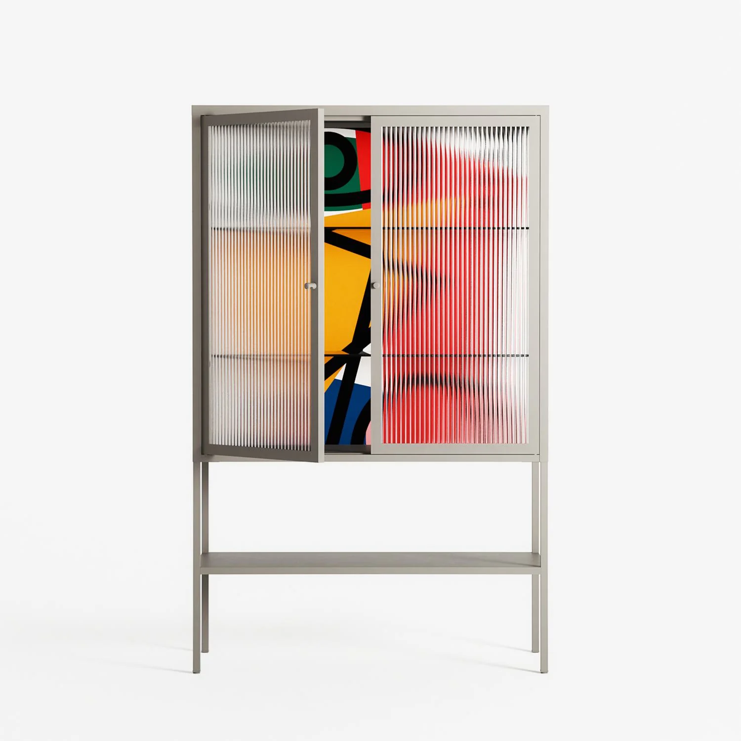 Misplaced - Loft Cabinet - Vratislav Pecka - Pebble - Reeded glass - Image 2