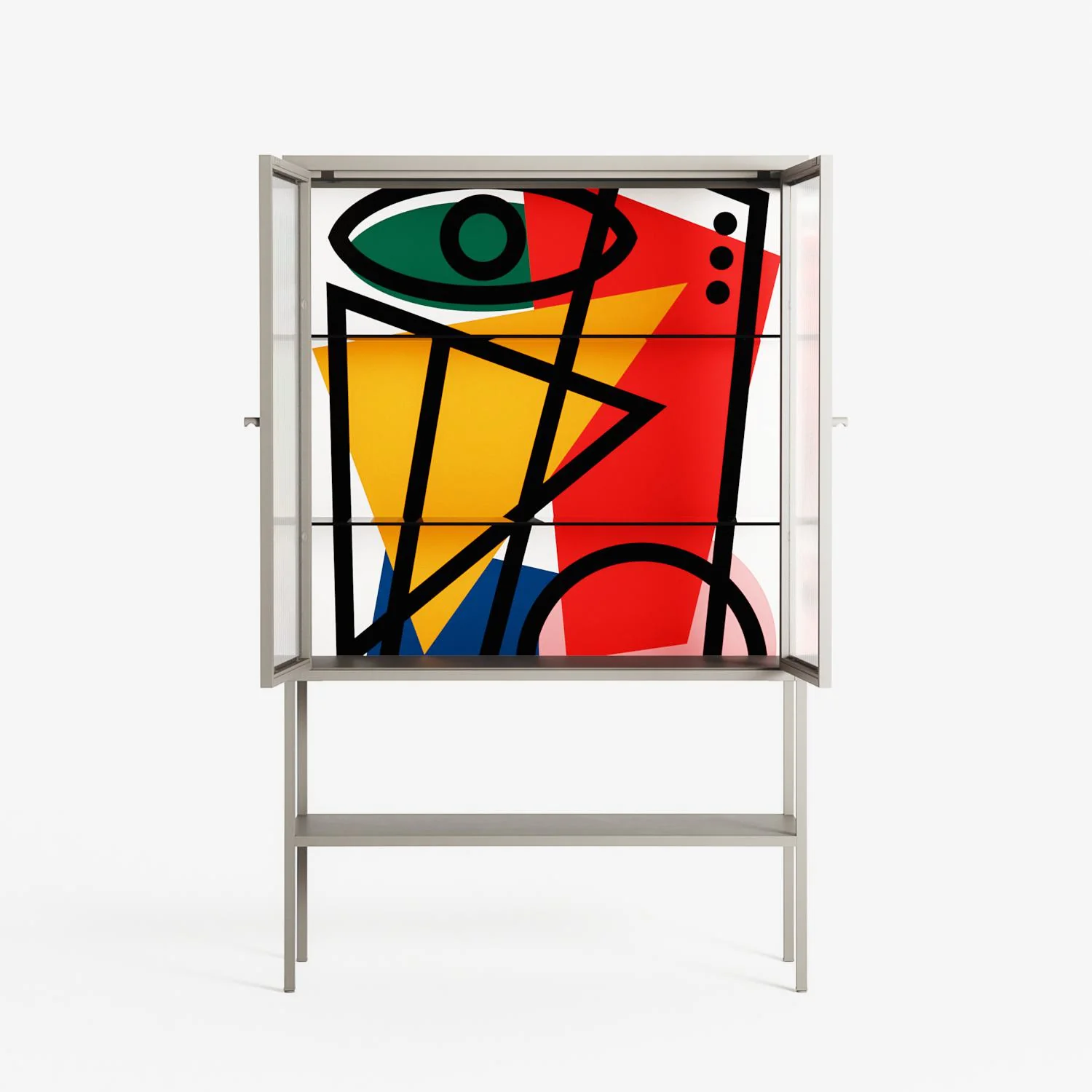 Misplaced - Loft Cabinet - Vratislav Pecka - Pebble - Reeded glass - Image 3