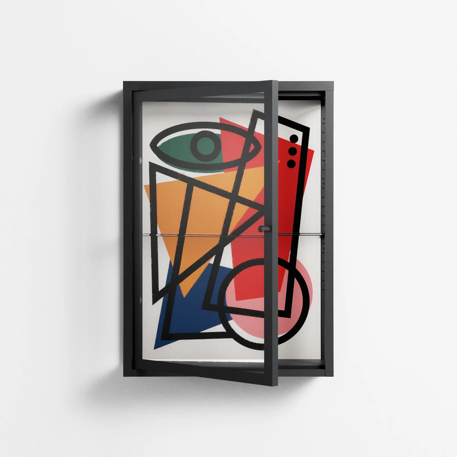 Misplaced - Wall Cabinet - Vratislav Pecka - Antracite - Clear glass - Image 2