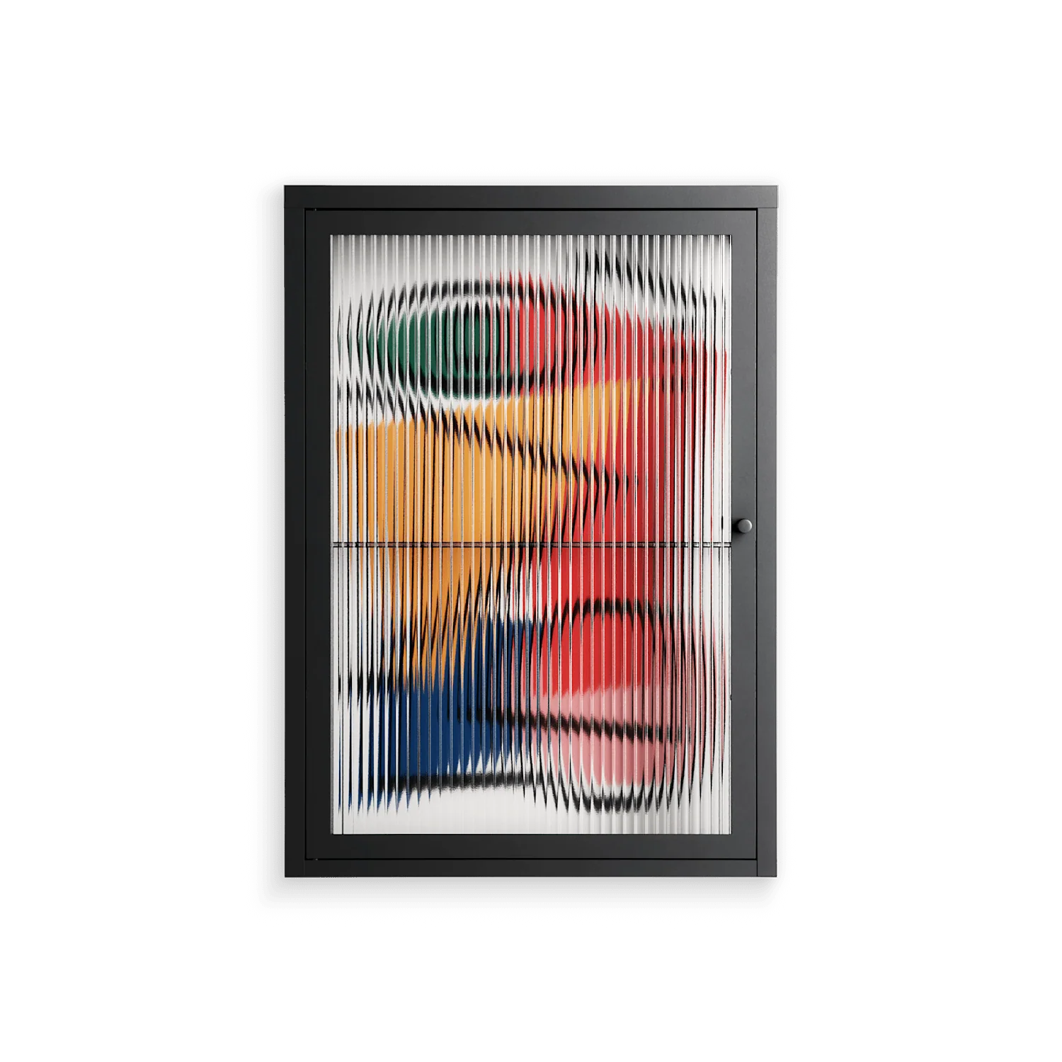 Misplaced - Wall Cabinet - Vratislav Pecka - Antracite - Reeded glass