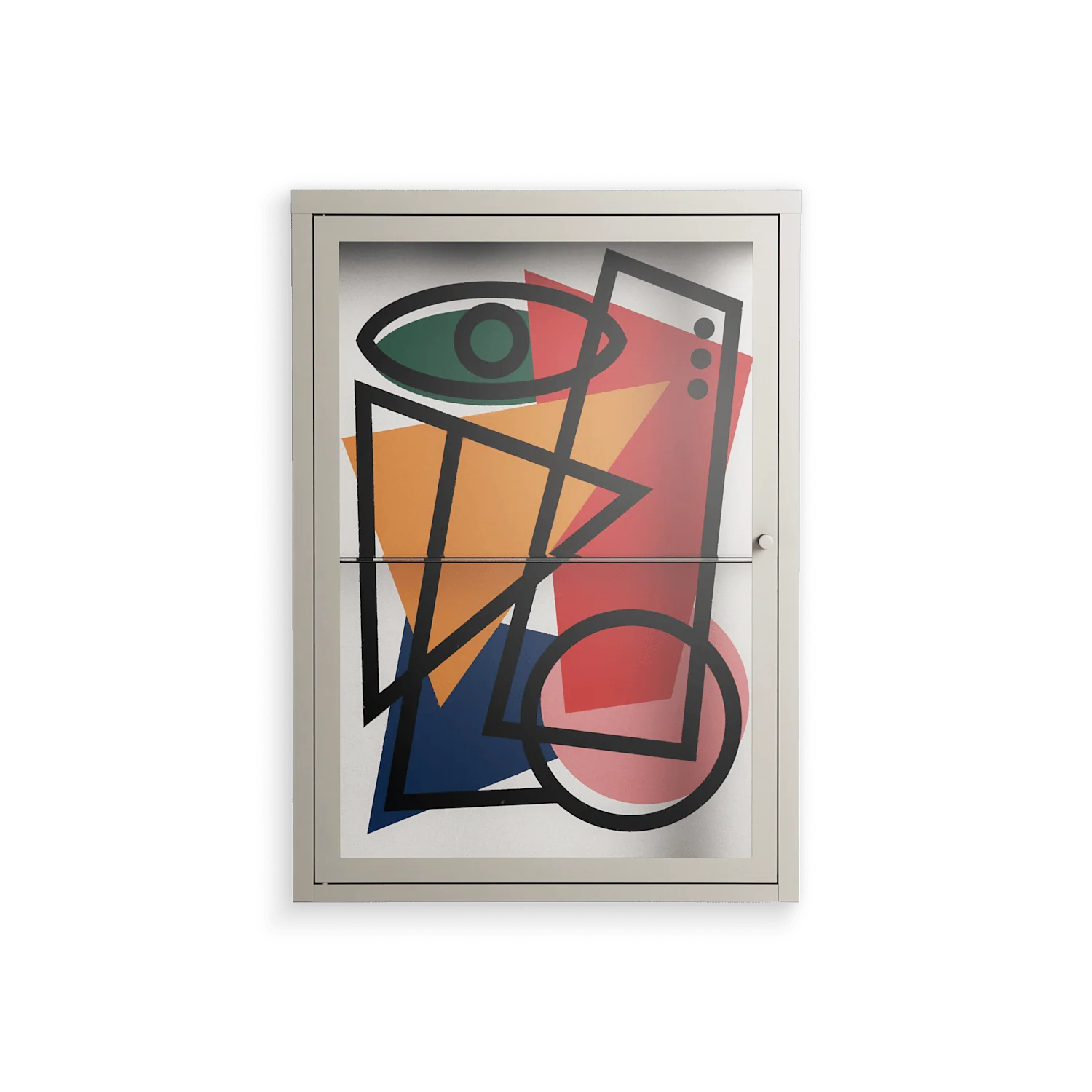 Misplaced - Wall Cabinet - Vratislav Pecka - Pebble - Clear glass
