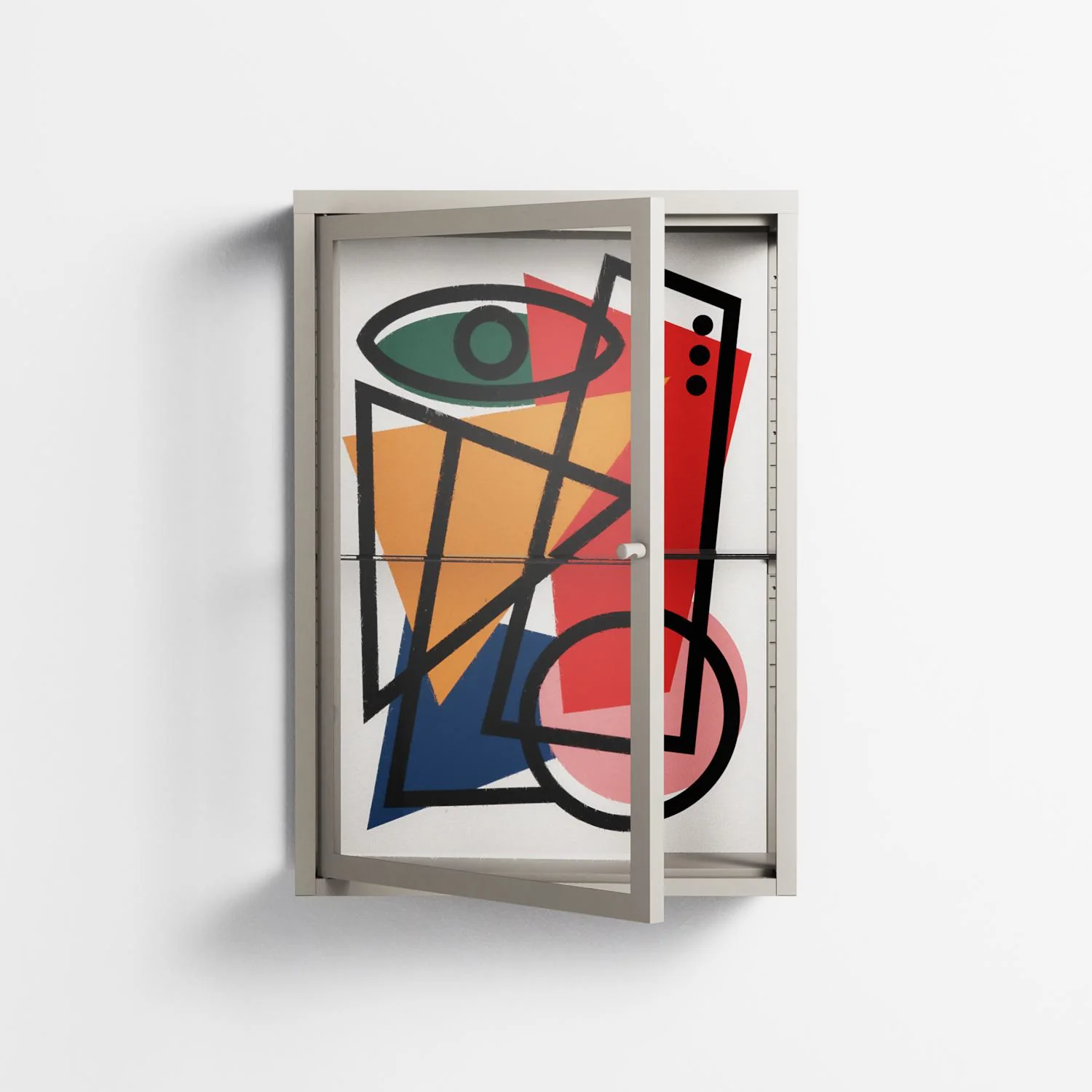 Misplaced - Wall Cabinet - Vratislav Pecka - Pebble - Clear glass - Image 2