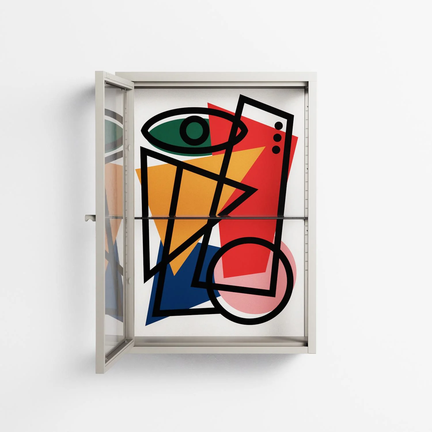 Misplaced - Wall Cabinet - Vratislav Pecka - Pebble - Clear glass - Image 3