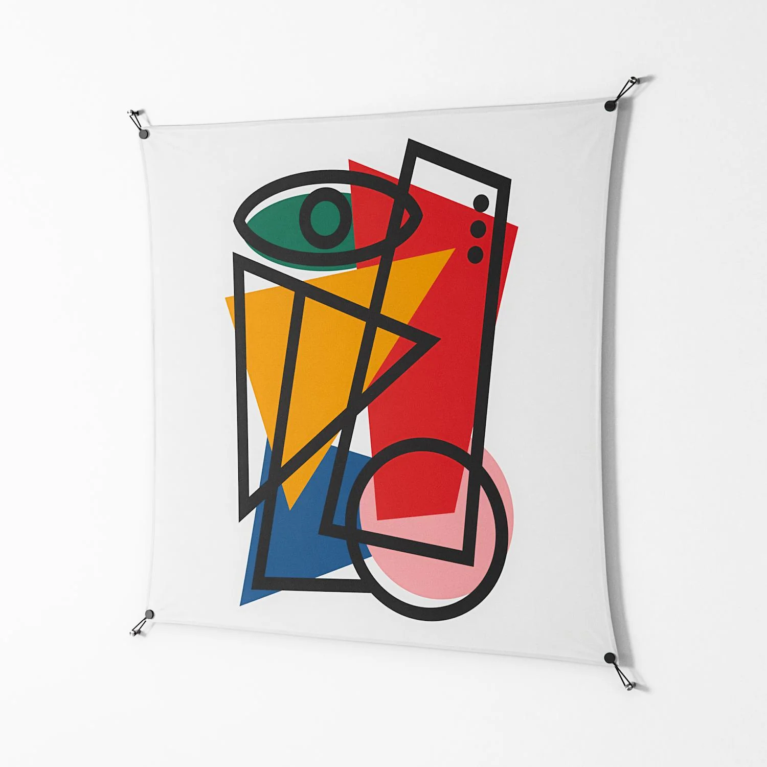 Misplaced - Work On Wall - Vratislav Pecka - Black - 140 x 140 cm - Image 2