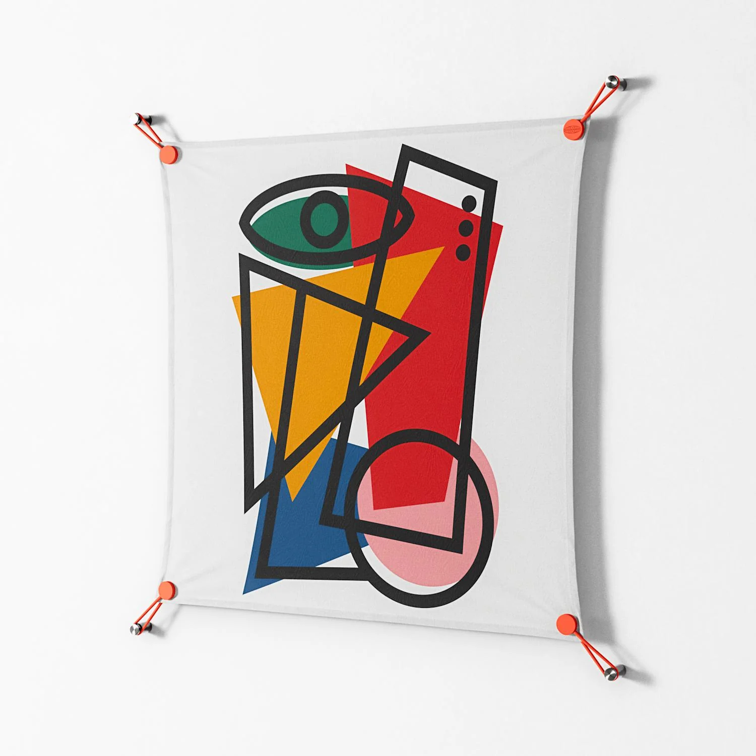 Misplaced - Work On Wall - Vratislav Pecka - Orange - 70 x 70 cm - Image 2