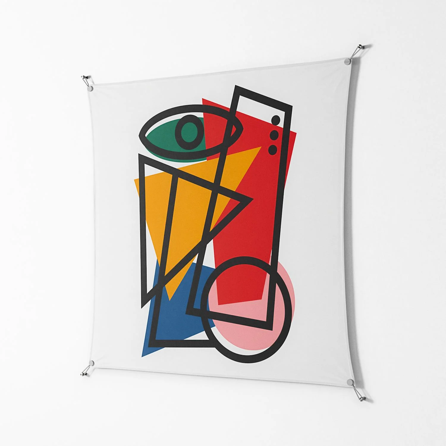 Misplaced - Work On Wall - Vratislav Pecka - Silver - 140 x 140 cm - Image 2