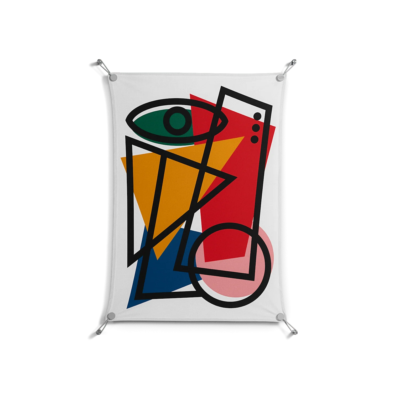 Misplaced - Work On Wall - Vratislav Pecka - Silver - 70 x 100 cm