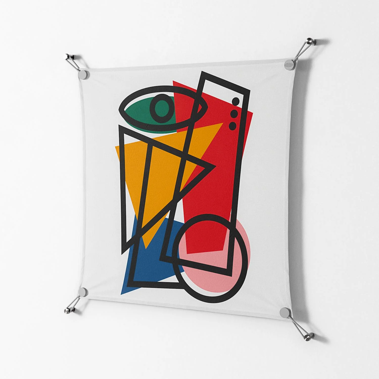 Misplaced - Work On Wall - Vratislav Pecka - Silver - 70 x 70 cm - Image 2