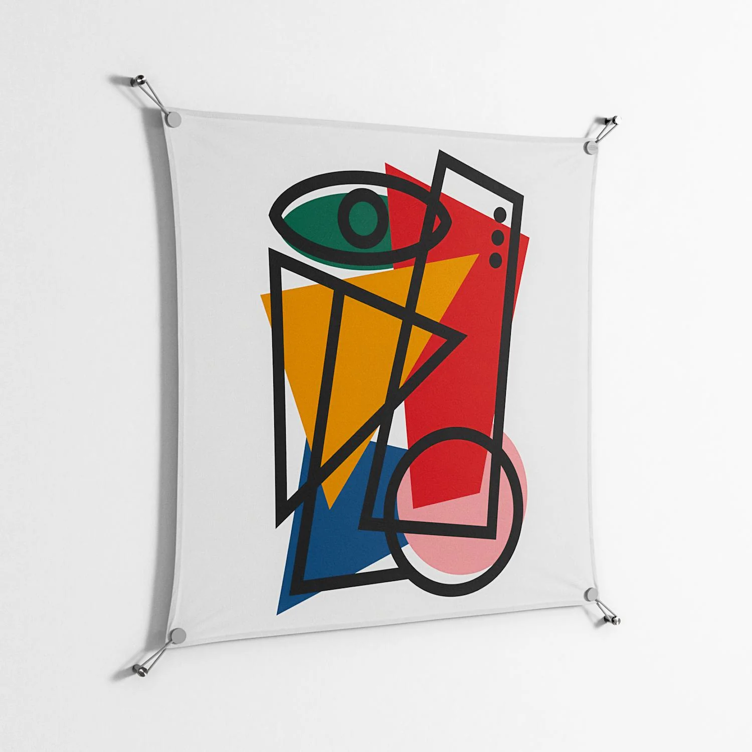 Misplaced - Work On Wall - Vratislav Pecka - Silver - 90 x 90 cm - Image 2