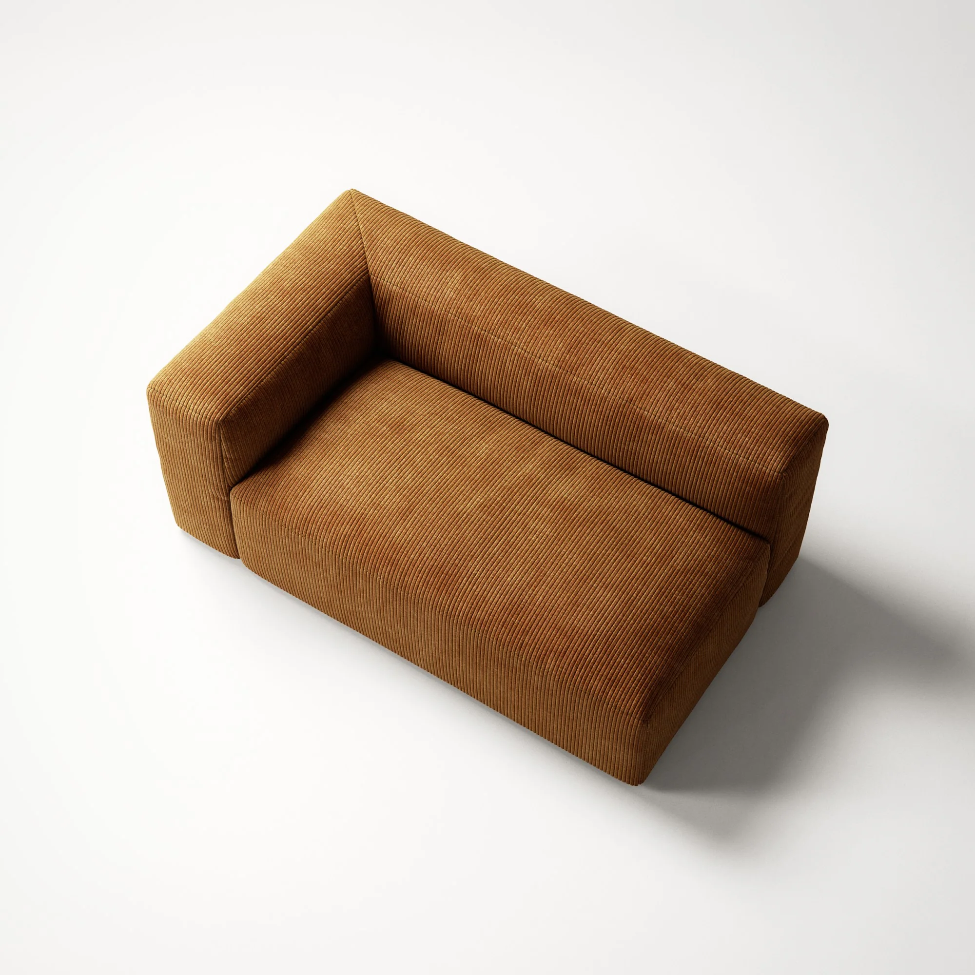 MONOLITH - 2 Seat - Left - Bold Corduroy Burnt Orange - Image 4