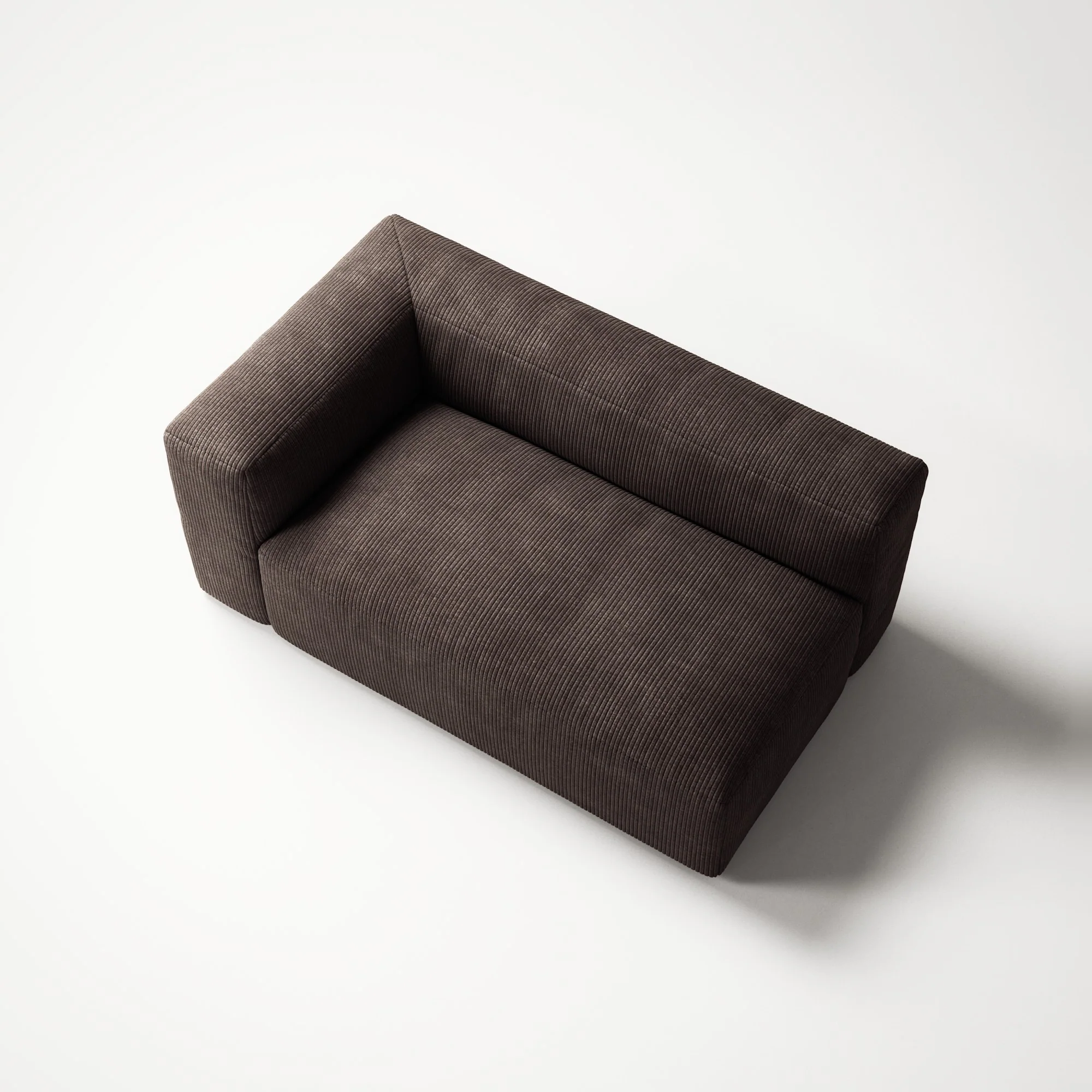 MONOLITH - 2 Seat - Left - Bold Corduroy Dark Brown - Image 4