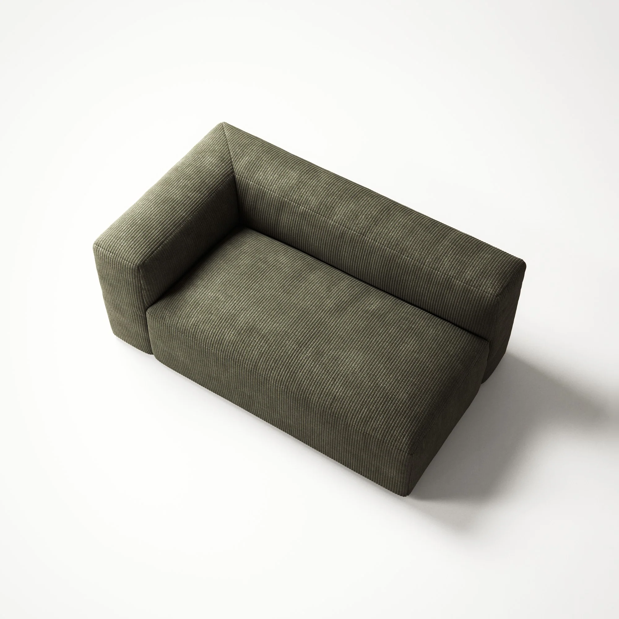 MONOLITH - 2 Seat - Left - Bold Corduroy Moss Green - Image 4