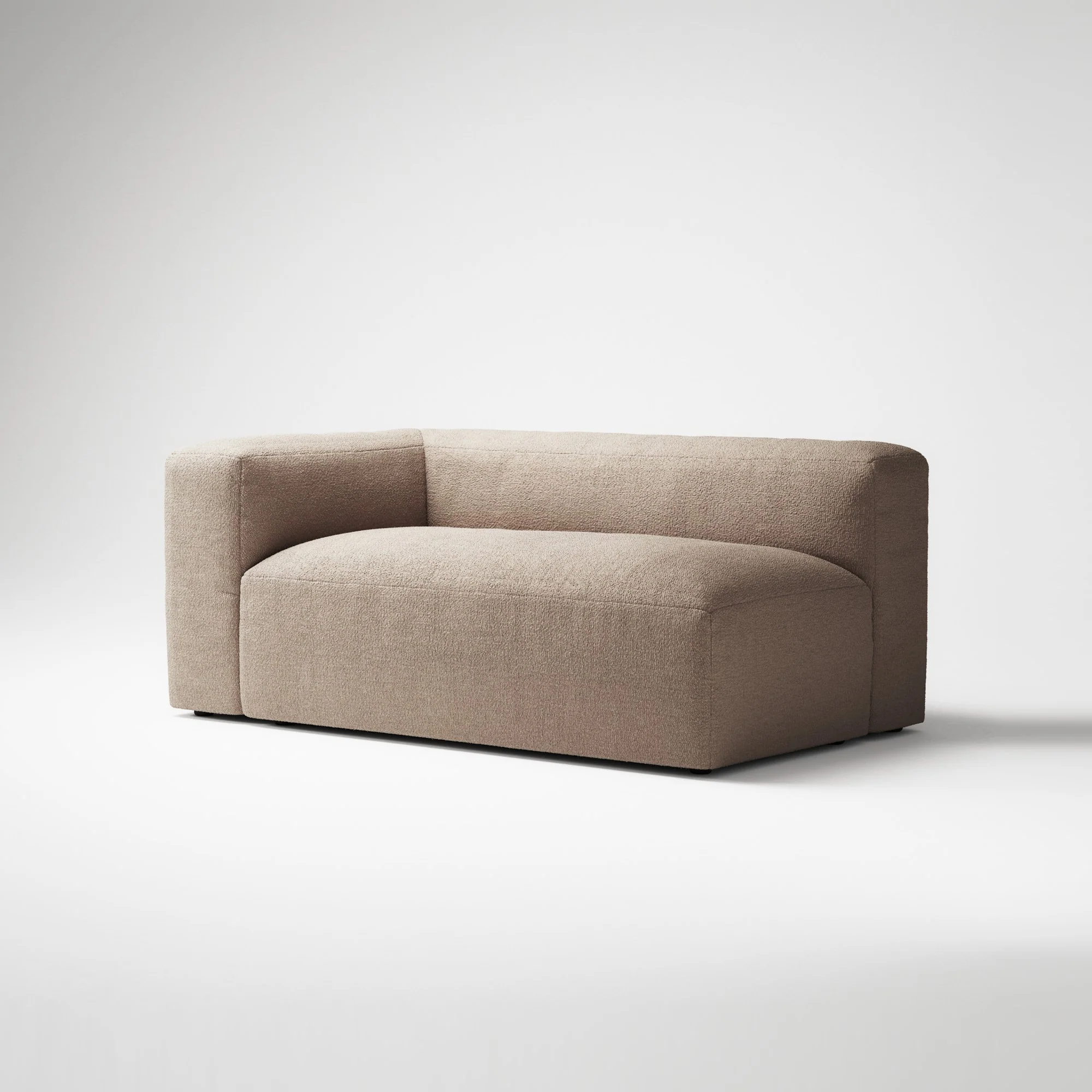 MONOLITH - 2 Seat - Left - Glint Bouclé Chalk Pink - Image 3
