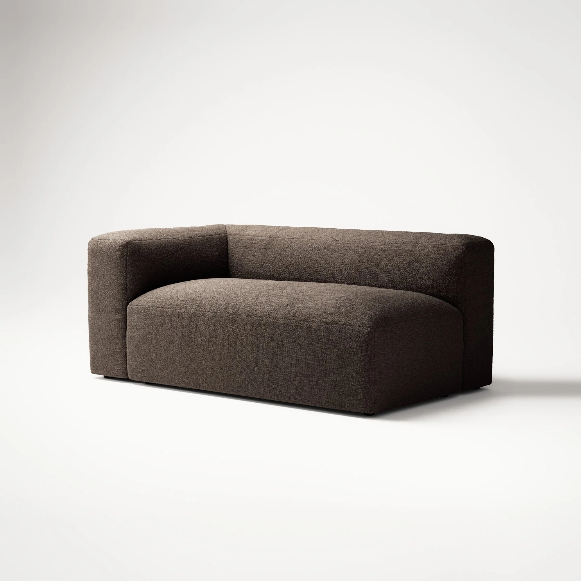 MONOLITH - 2 Seat - Left - Glint Bouclé Dark Brown - Image 3