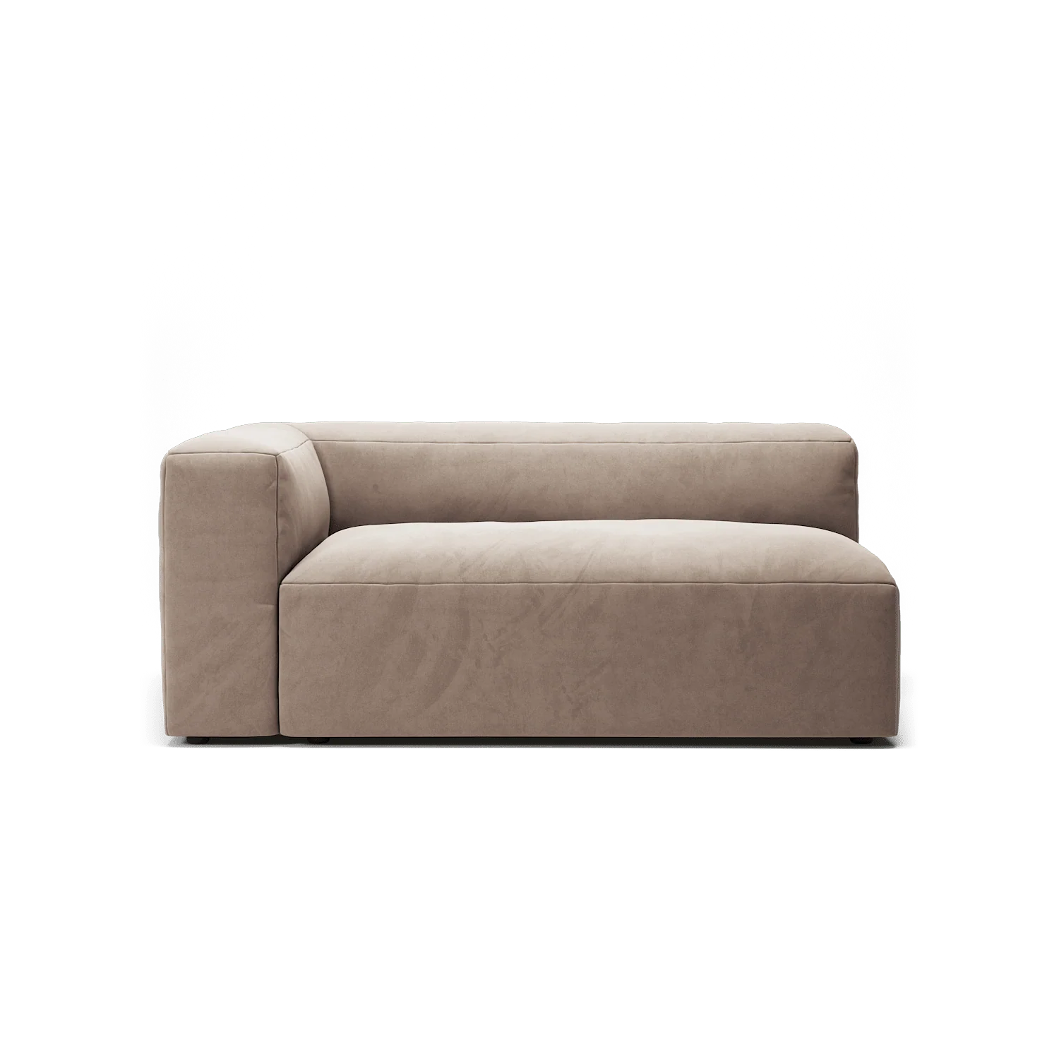 MONOLITH - 2 Seat - Left - Soft Matte Velvet Warm Beige