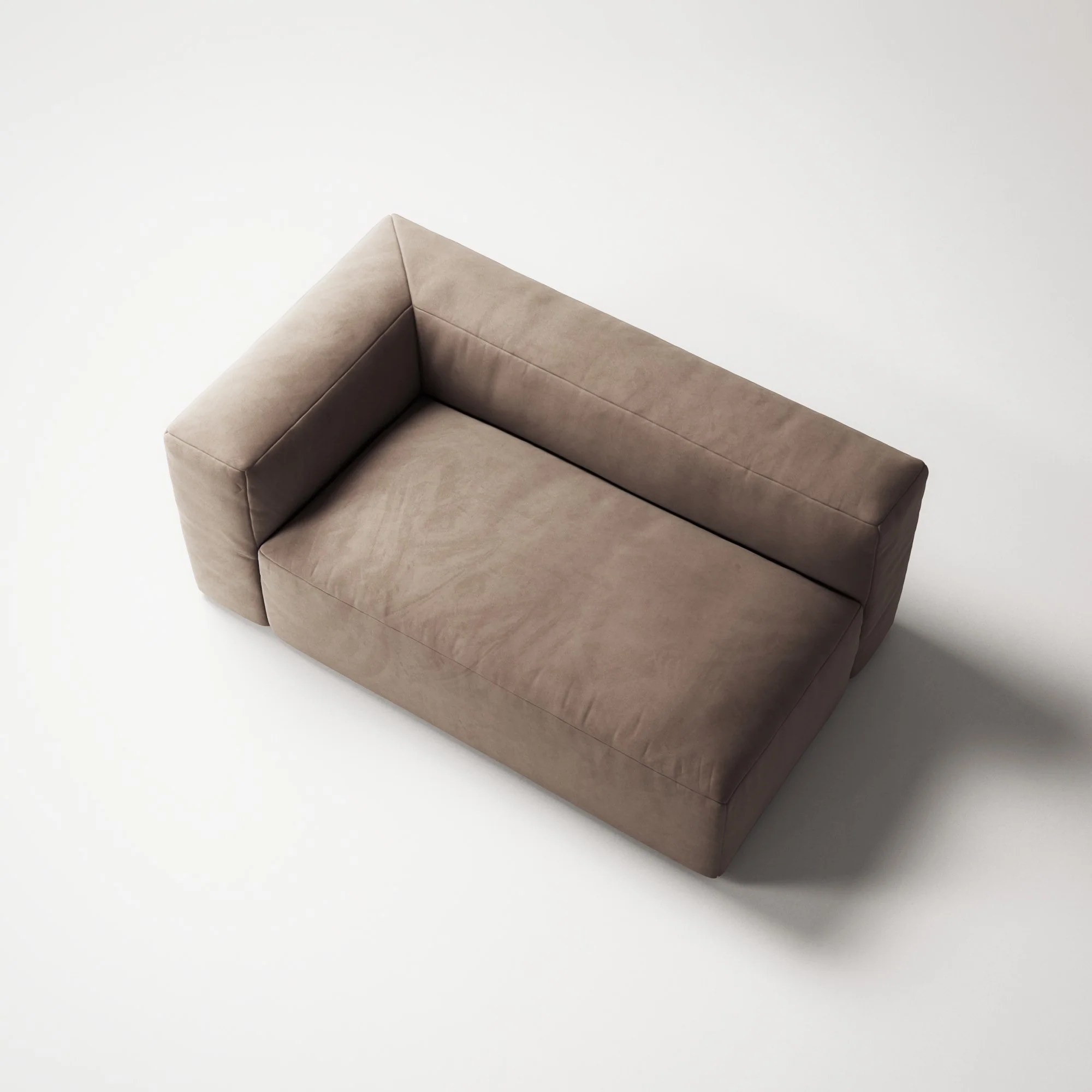MONOLITH - 2 Seat - Left - Soft Matte Velvet Warm Beige - Image 4