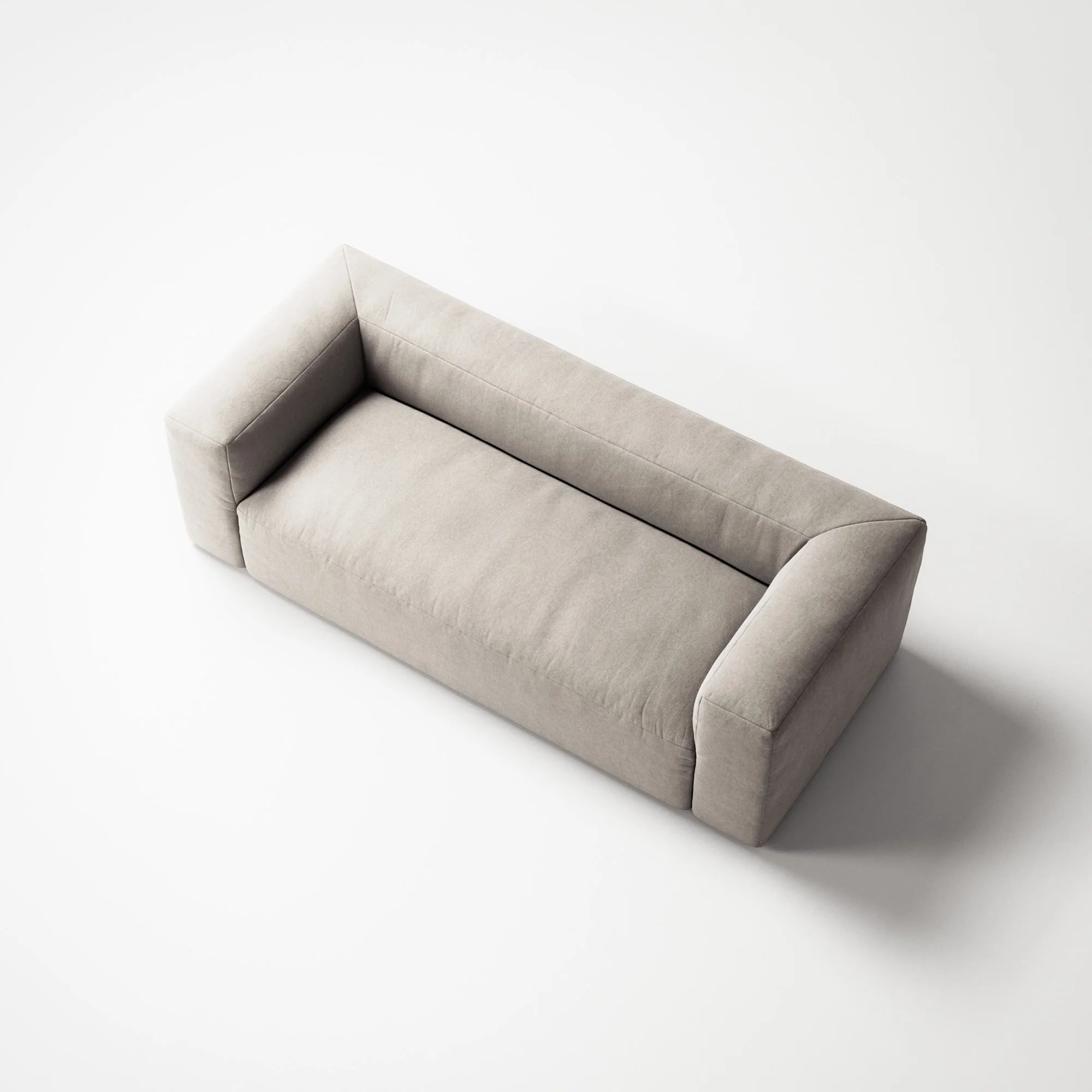 MONOLITH - 2 Seat - Micro Chenille Grey Cream - Image 4