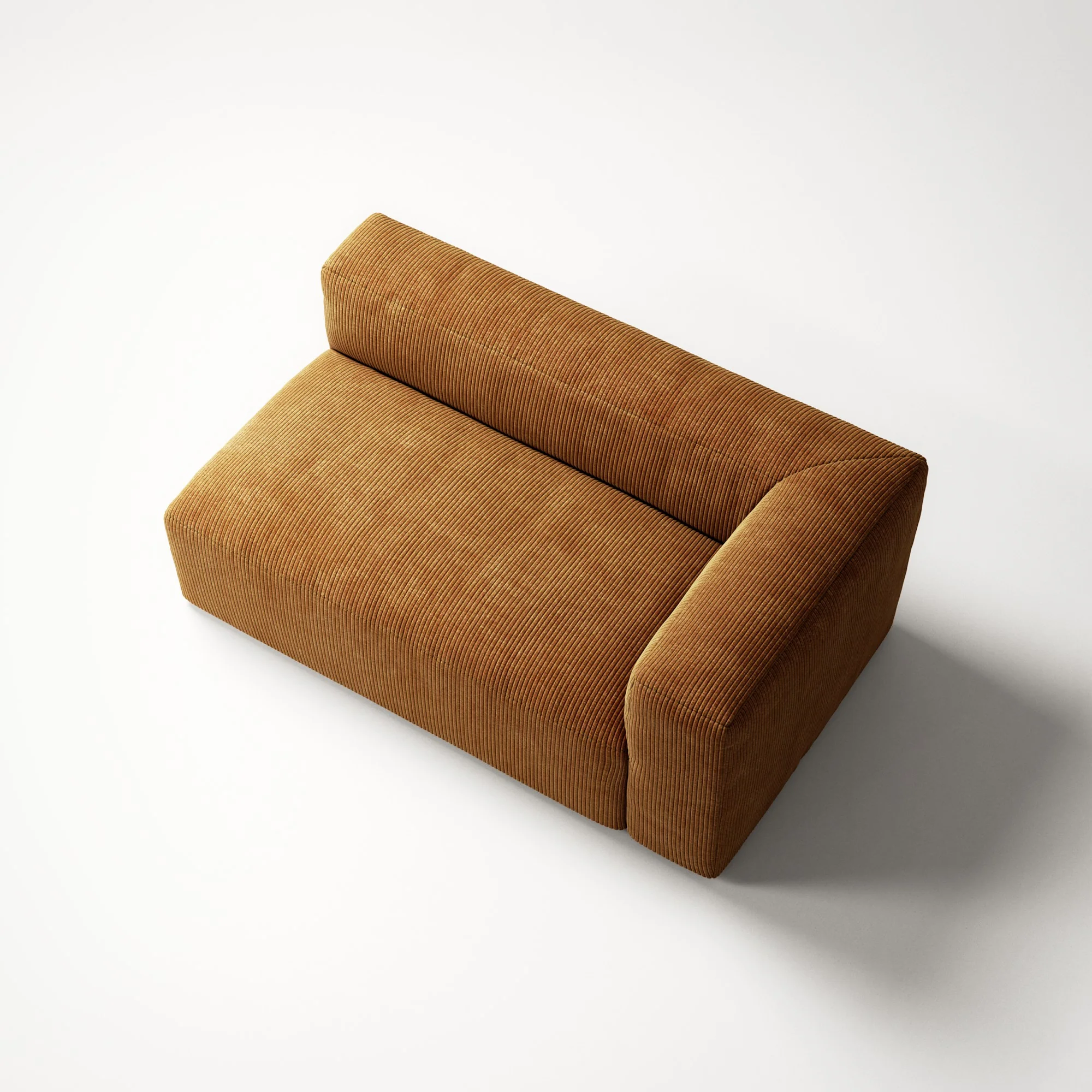 MONOLITH - 2 Seat - Right - Bold Corduroy Burnt Orange - Image 4