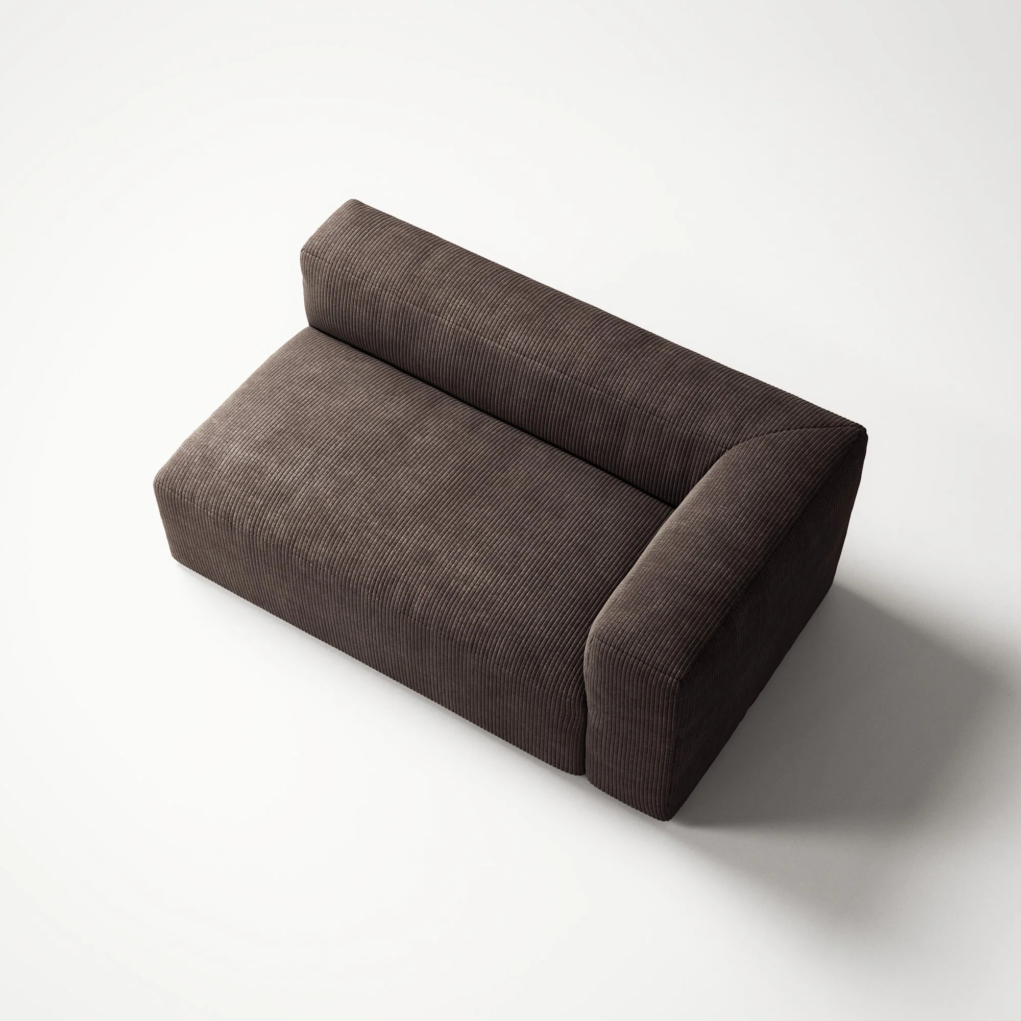 MONOLITH - 2 Seat - Right - Bold Corduroy Dark Brown - Image 4