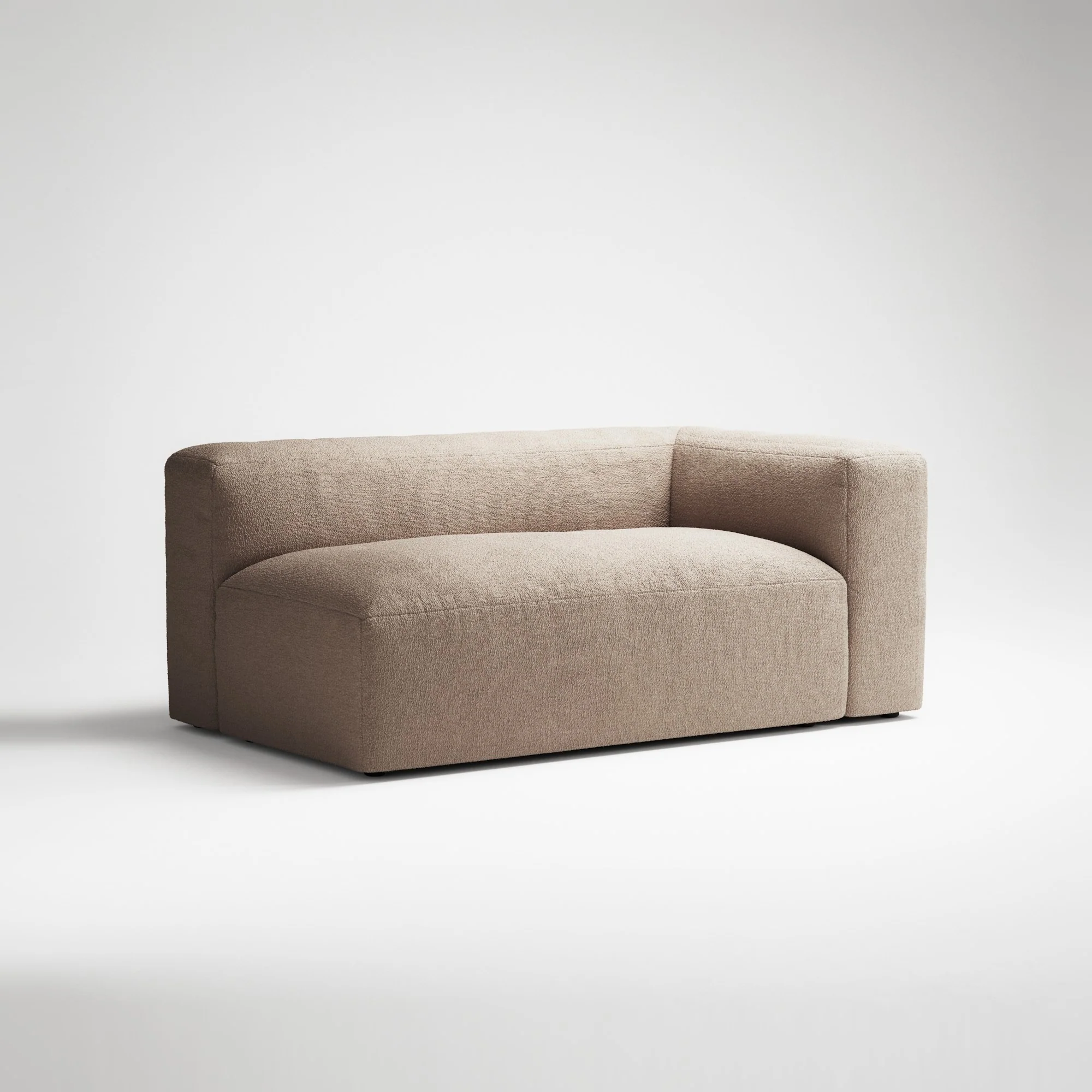 MONOLITH - 2 Seat - Right - Glint Bouclé Chalk Pink - Image 3