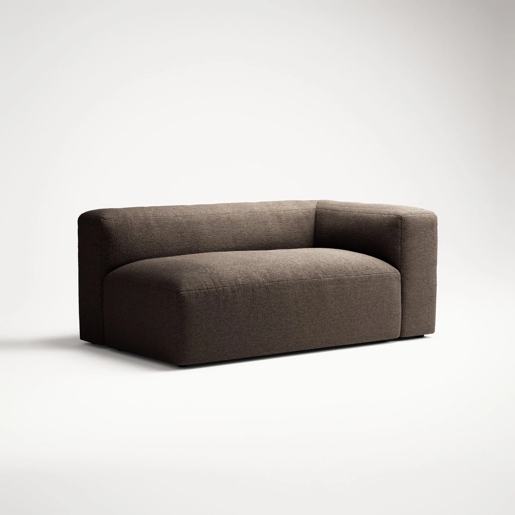 MONOLITH - 2 Seat - Right - Glint Bouclé Dark Brown - Image 3