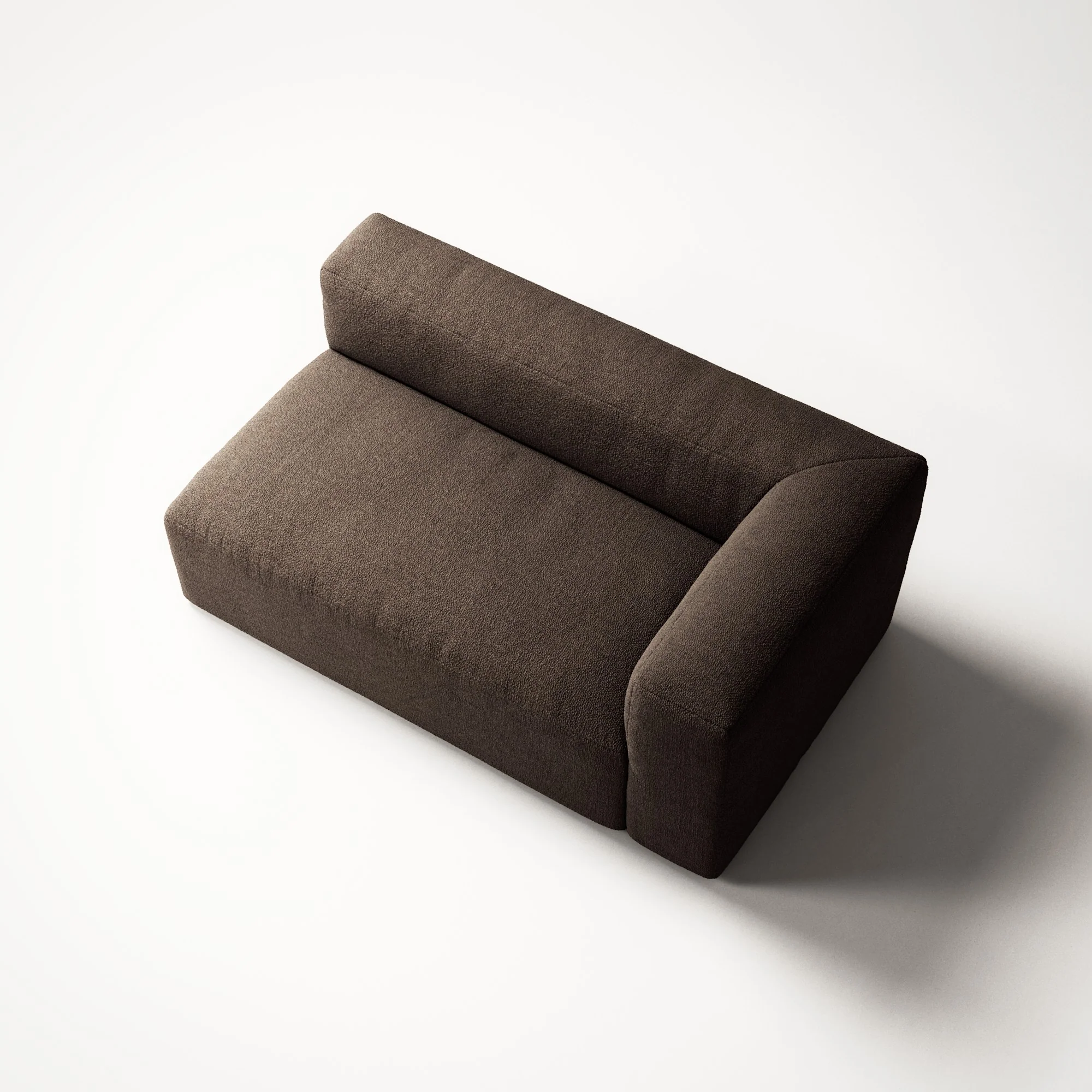 MONOLITH - 2 Seat - Right - Glint Bouclé Dark Brown - Image 4