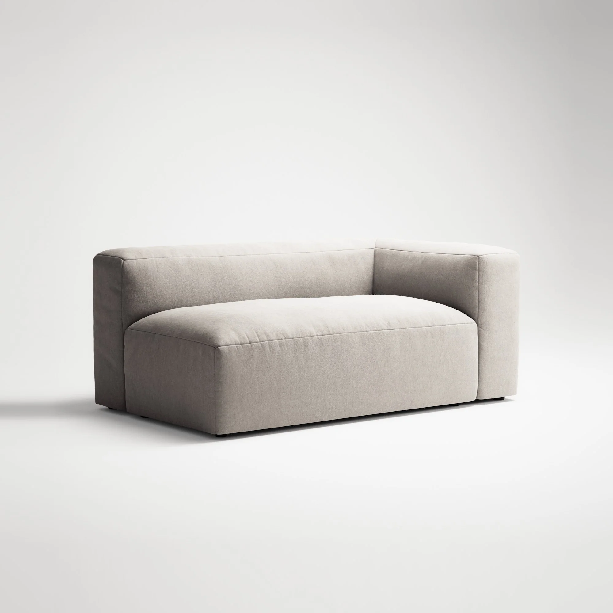 MONOLITH - 2 Seat - Right - Micro Chenille Grey Cream - Image 3