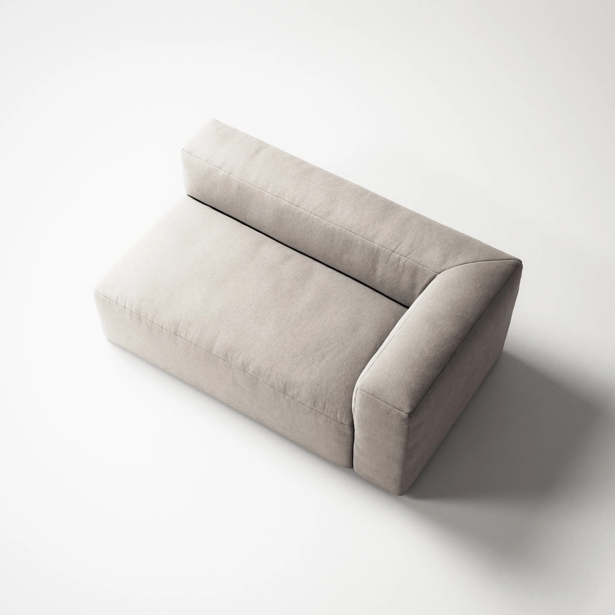 MONOLITH - 2 Seat - Right - Micro Chenille Grey Cream - Image 4