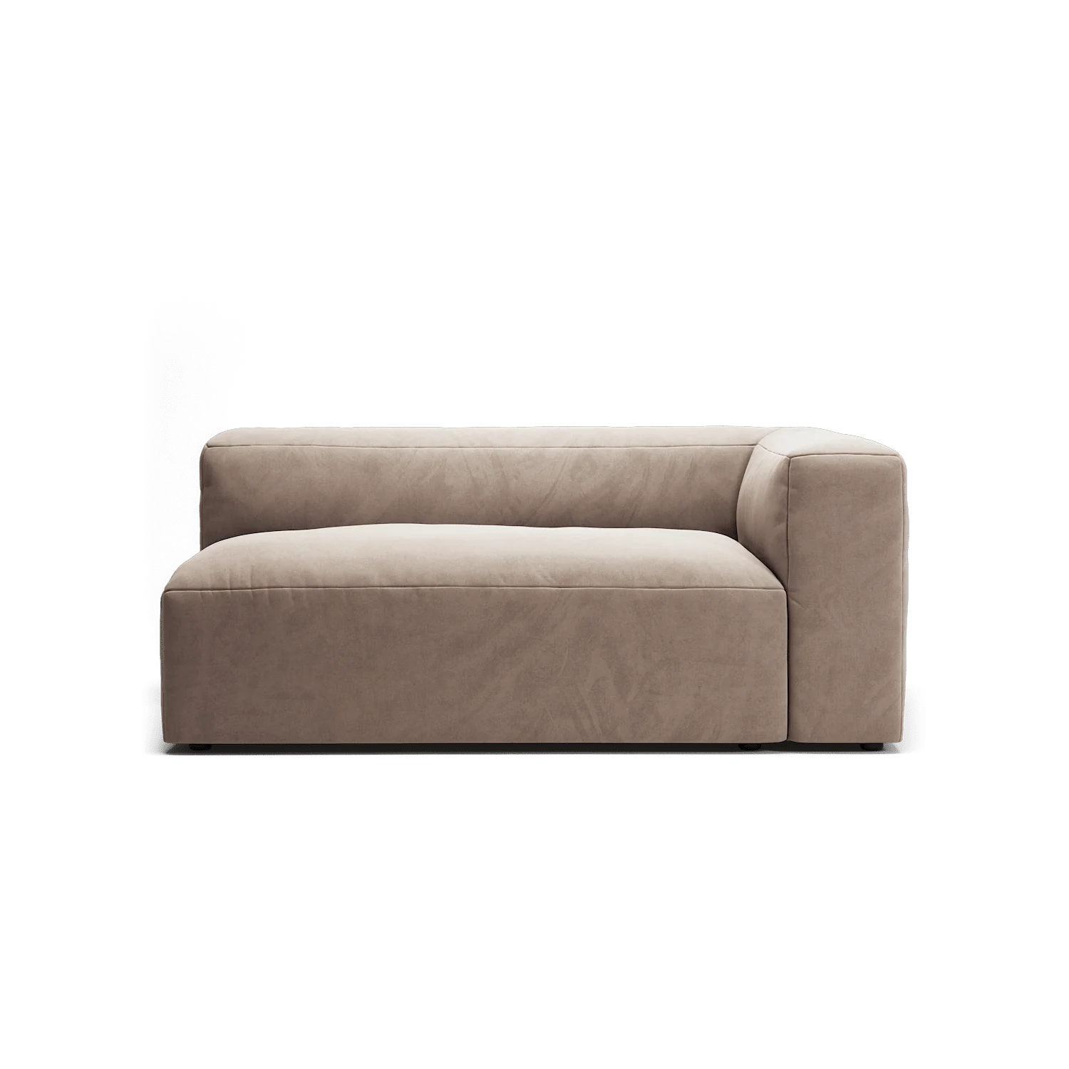 MONOLITH - 2 Seat - Right - Soft Matte Velvet Warm Beige