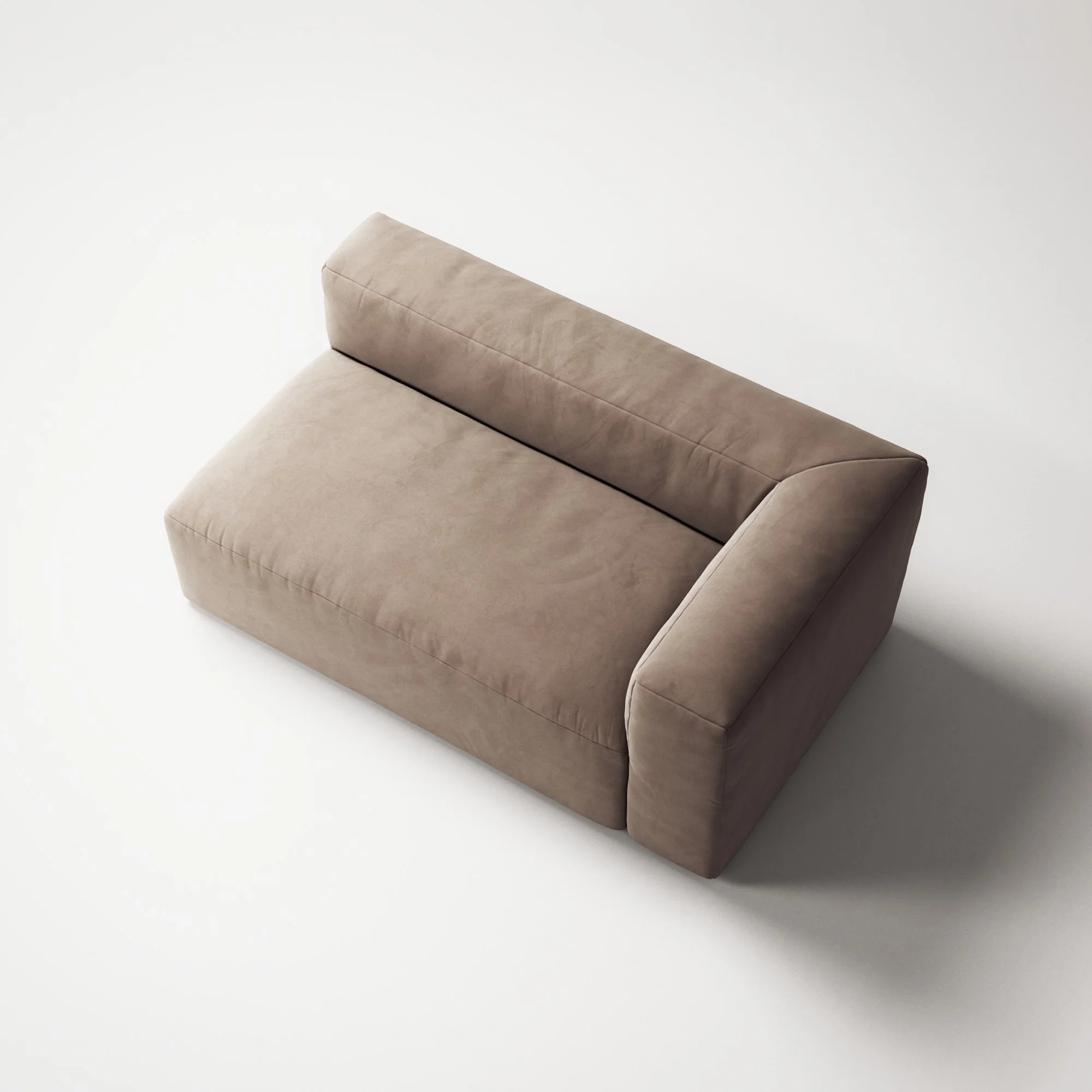 MONOLITH - 2 Seat - Right - Soft Matte Velvet Warm Beige - Image 4