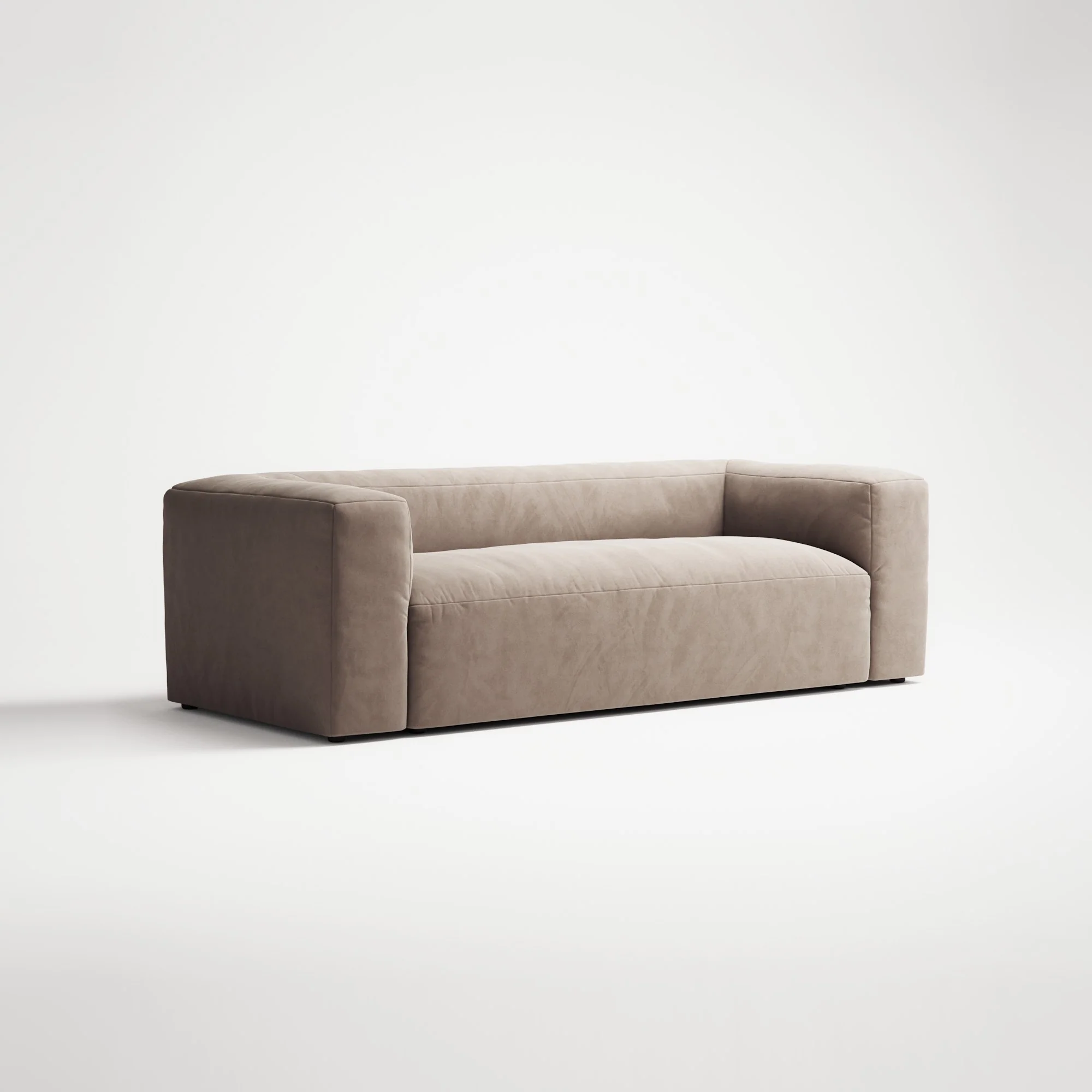 MONOLITH - 2 Seat - Soft Matte Velvet Warm Beige - Image 4