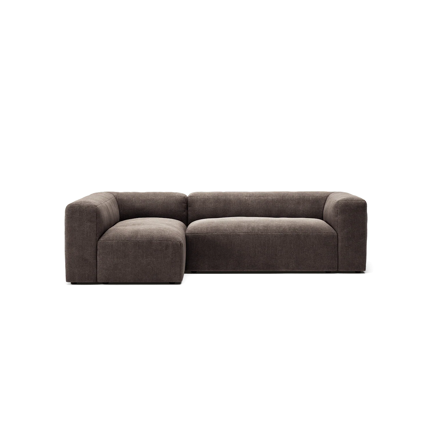 MONOLITH - 3 Seater with Chaise Lounge - Left - Bold Corduroy Dark Brown
