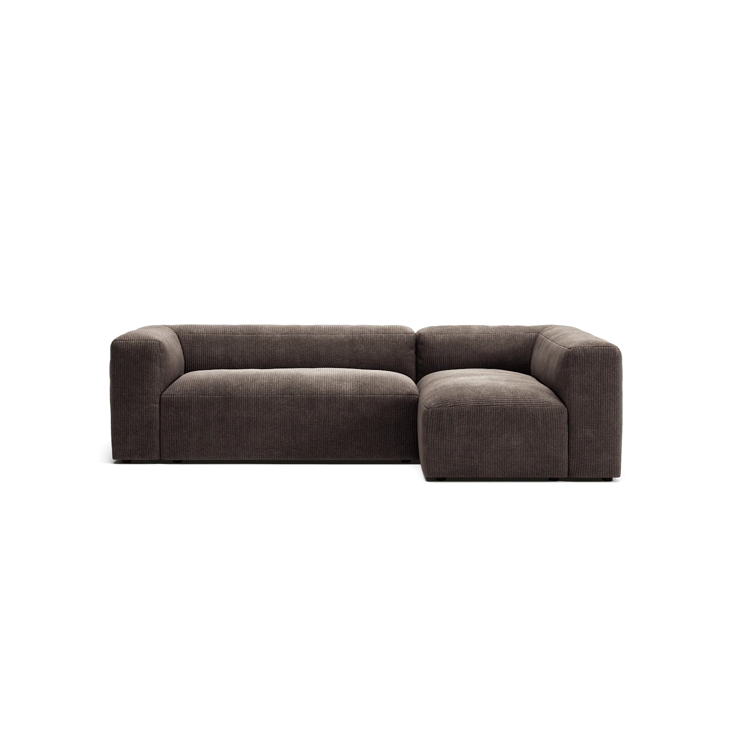 MONOLITH - 3 Seater with Chaise Lounge - Right - Bold Corduroy Dark Brown