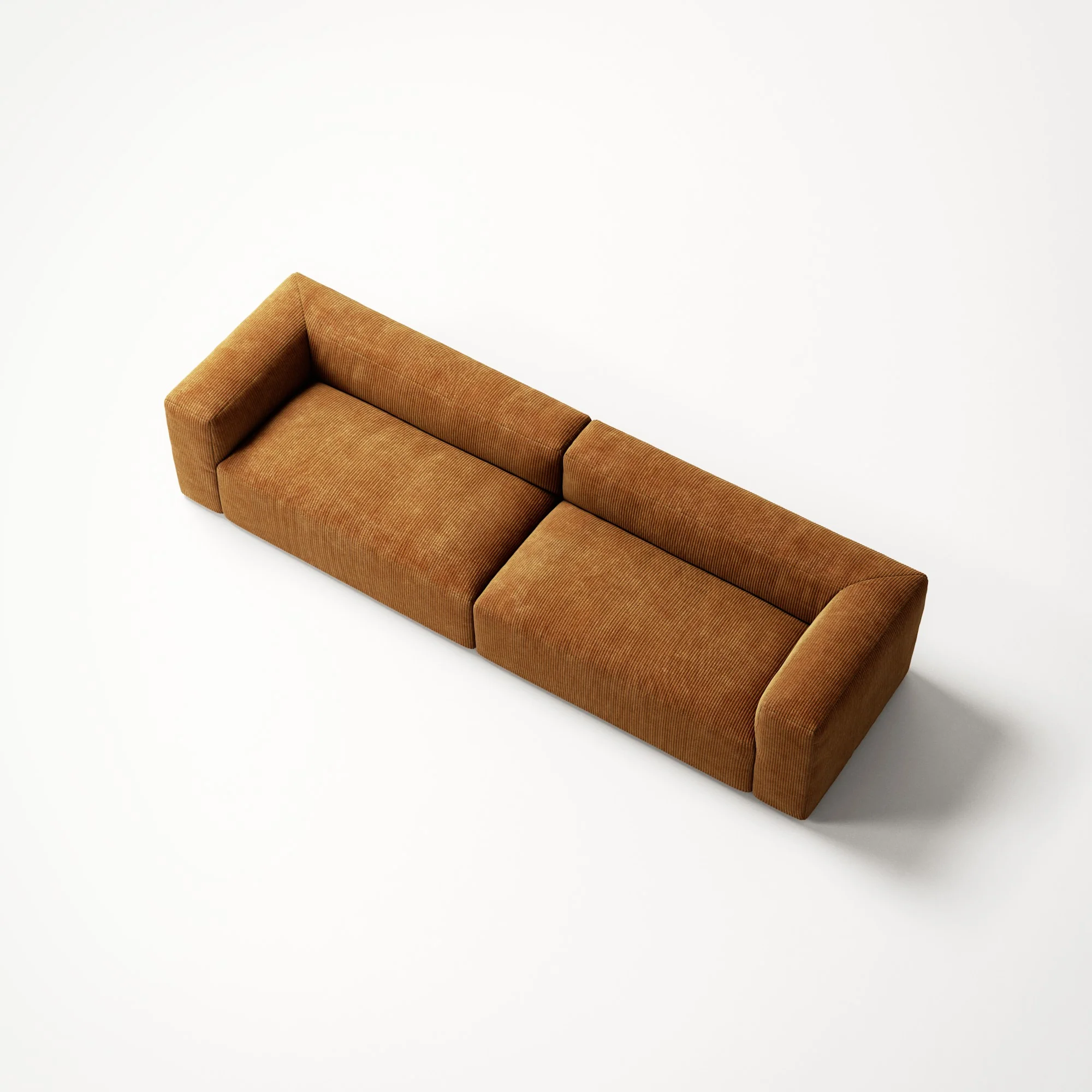 MONOLITH - 4 Seat - Bold Corduroy Burnt Orange - Image 4
