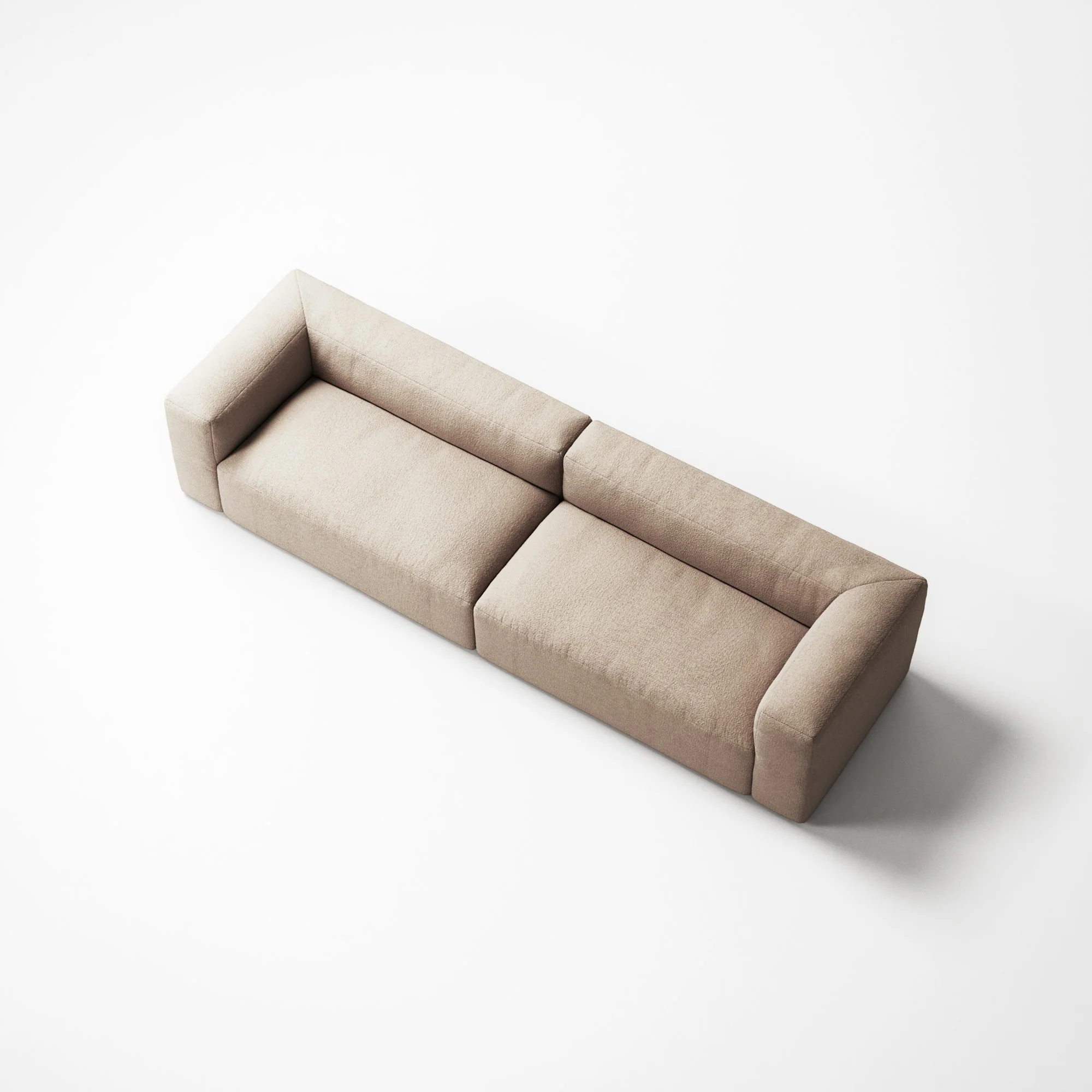MONOLITH - 4 Seat - Glint Bouclé Chalk Pink - Image 4