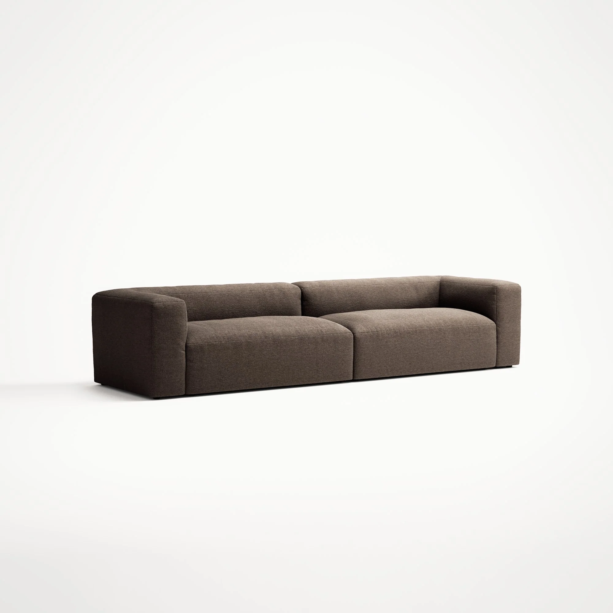 MONOLITH - 4 Seat - Glint Bouclé Dark Brown - Image 3