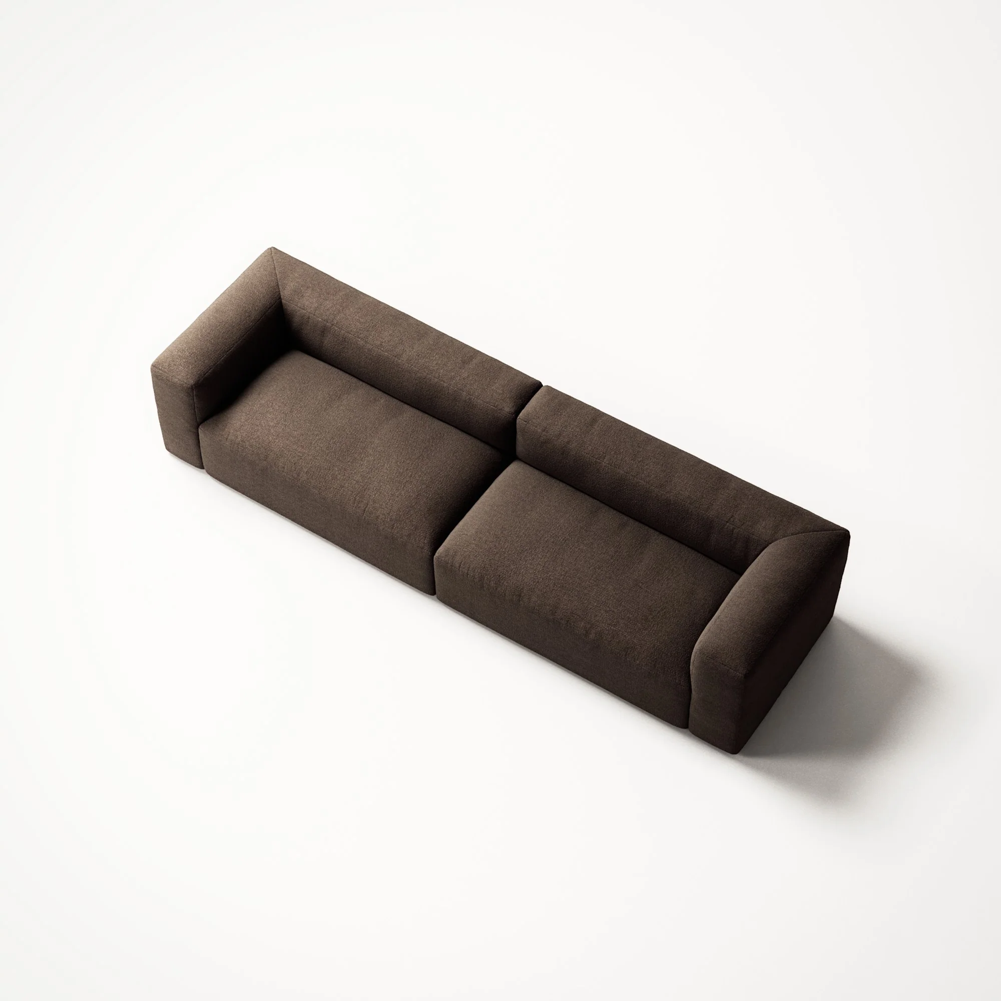 MONOLITH - 4 Seat - Glint Bouclé Dark Brown - Image 4