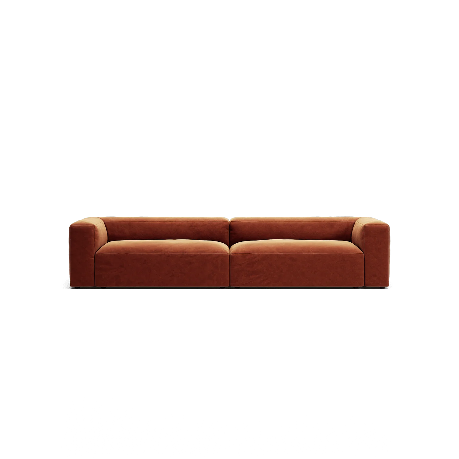 MONOLITH - 4 Seat - Soft Matte Velvet Rust Orange