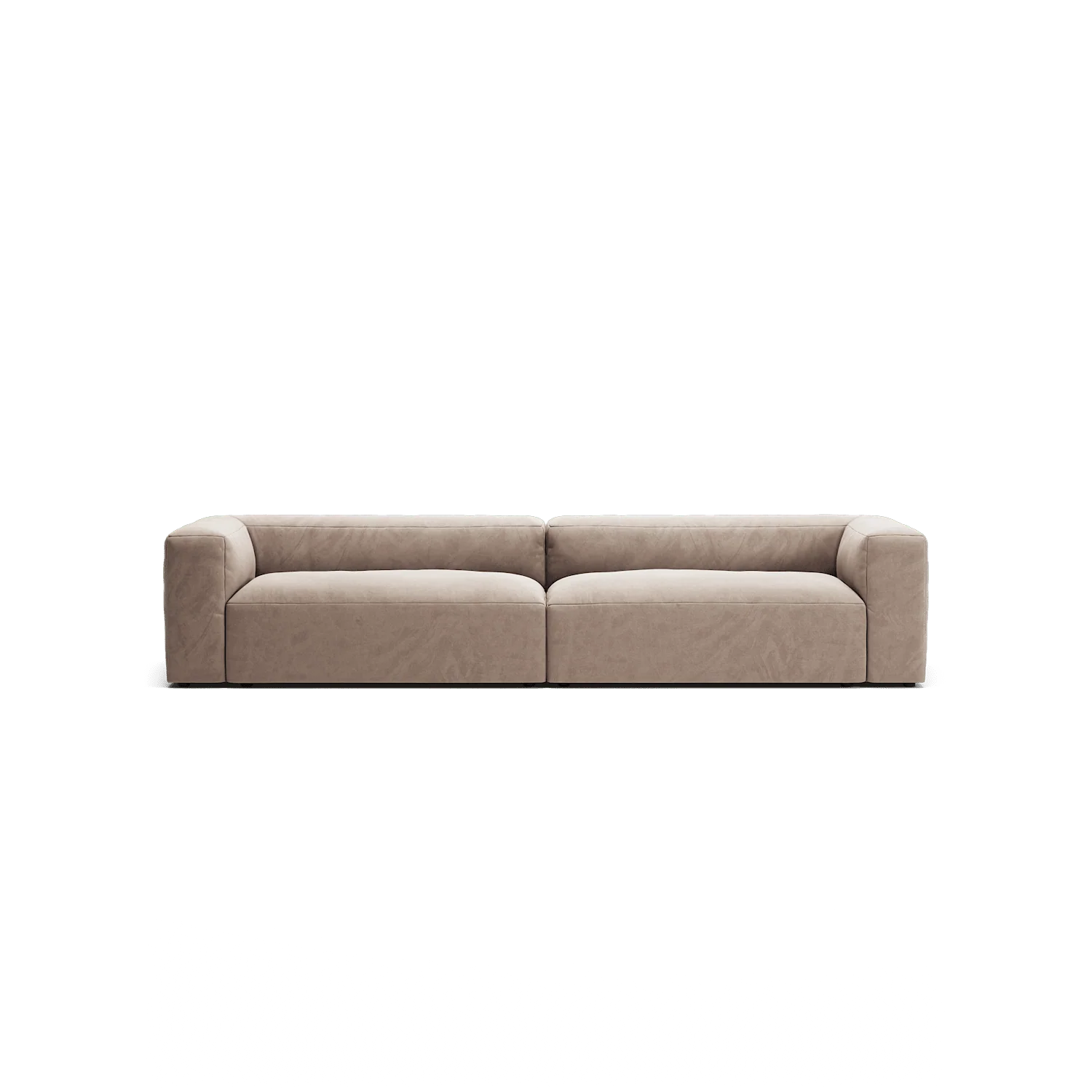MONOLITH - 4 Seat - Soft Matte Velvet Warm Beige