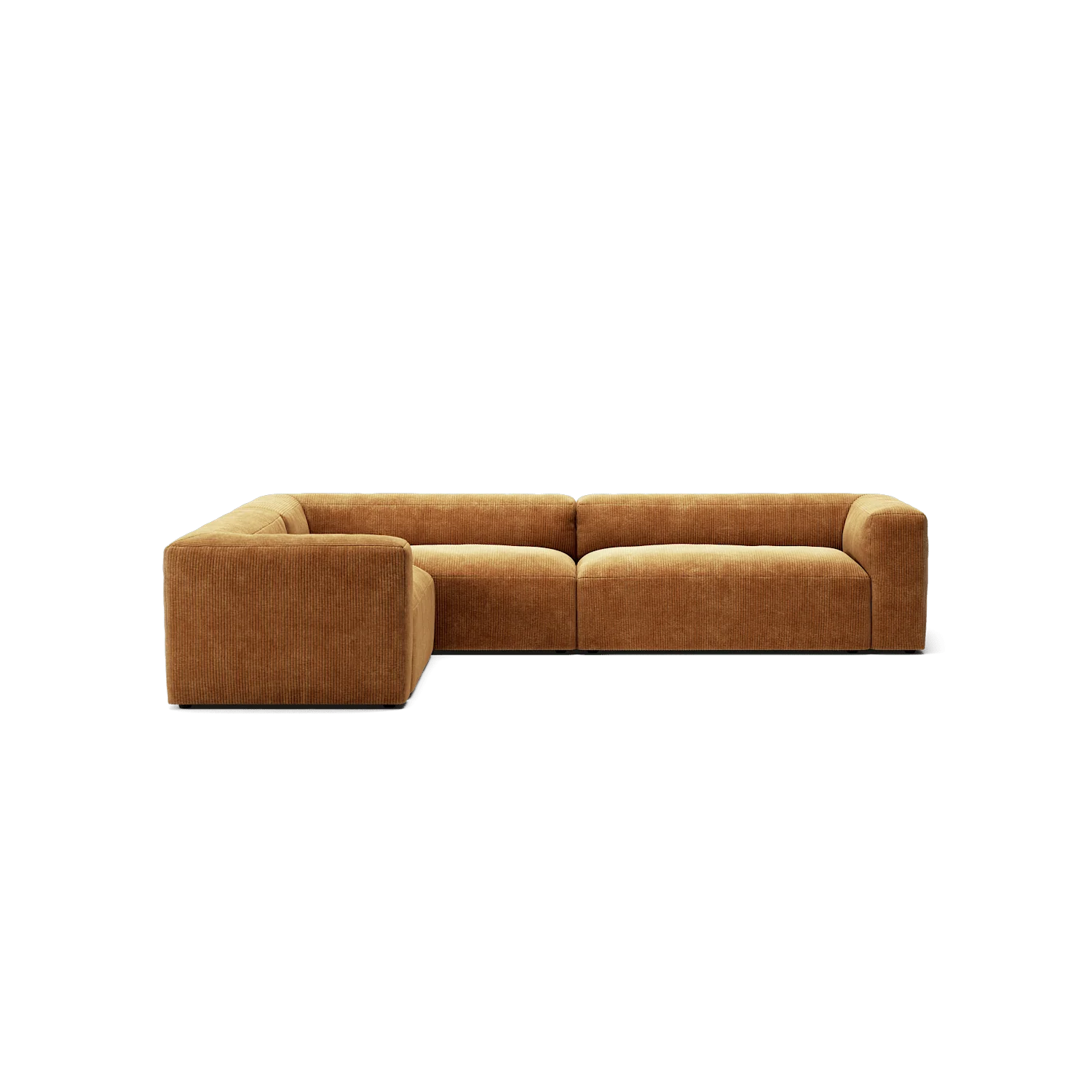 MONOLITH - 5 Seat Corner - Left - Bold Corduroy Burnt Orange