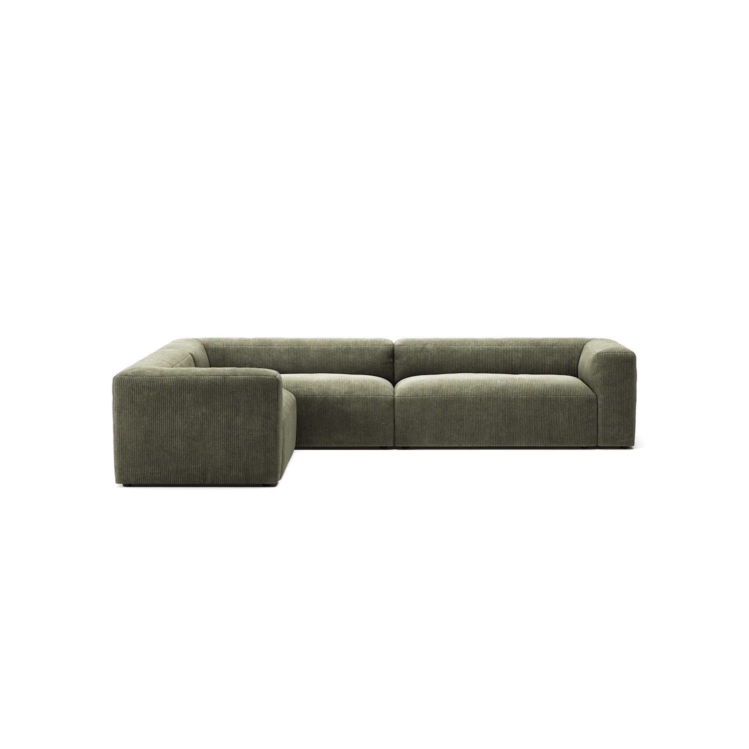 MONOLITH - 5 Seat Corner - Left - Bold Corduroy Moss Green