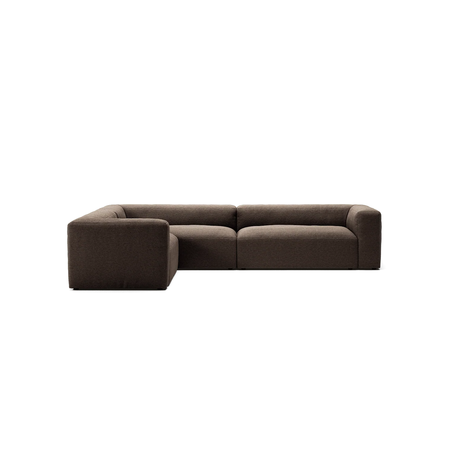 MONOLITH - 5 Seat Corner - Left - Glint Bouclé Dark Brown