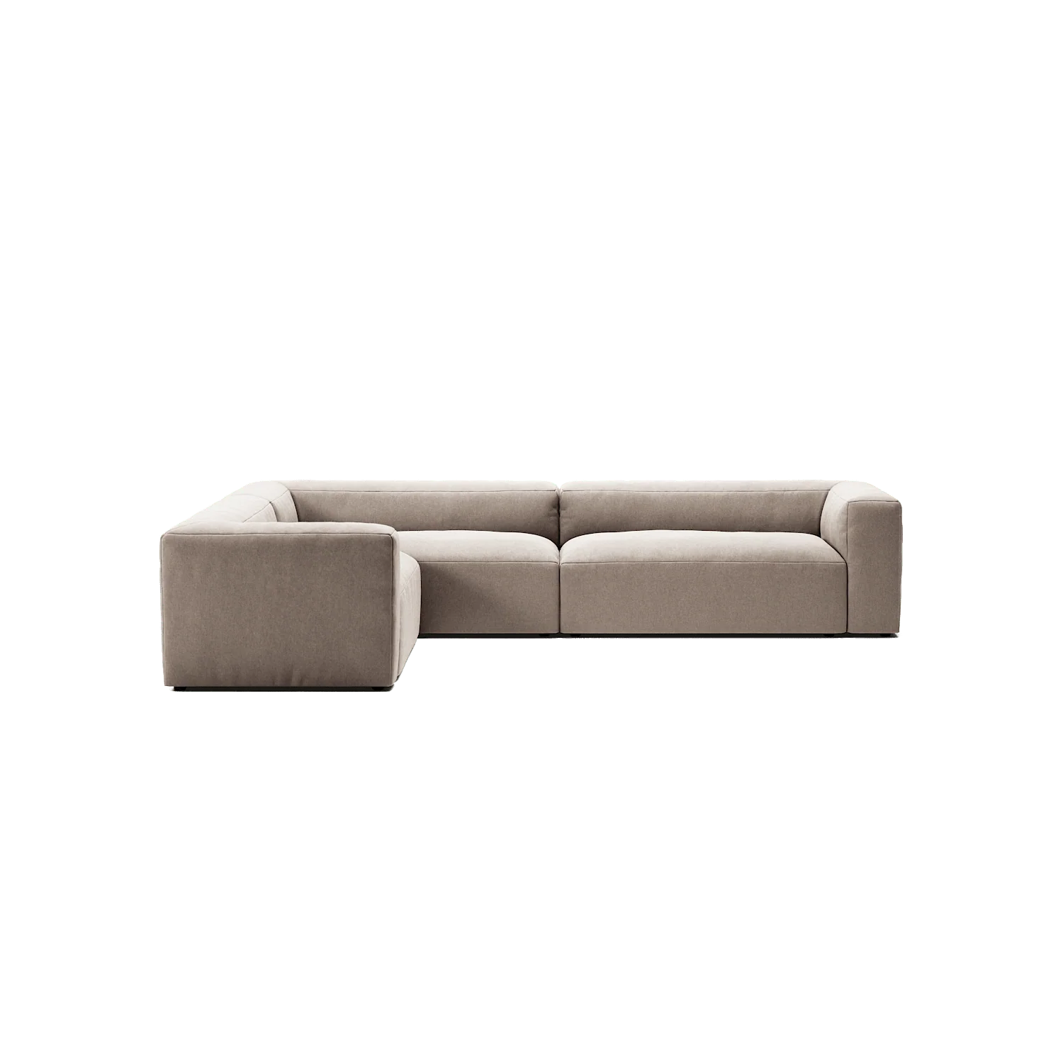 MONOLITH - 5 Seat Corner - Left - Micro Chenille Stone Beige