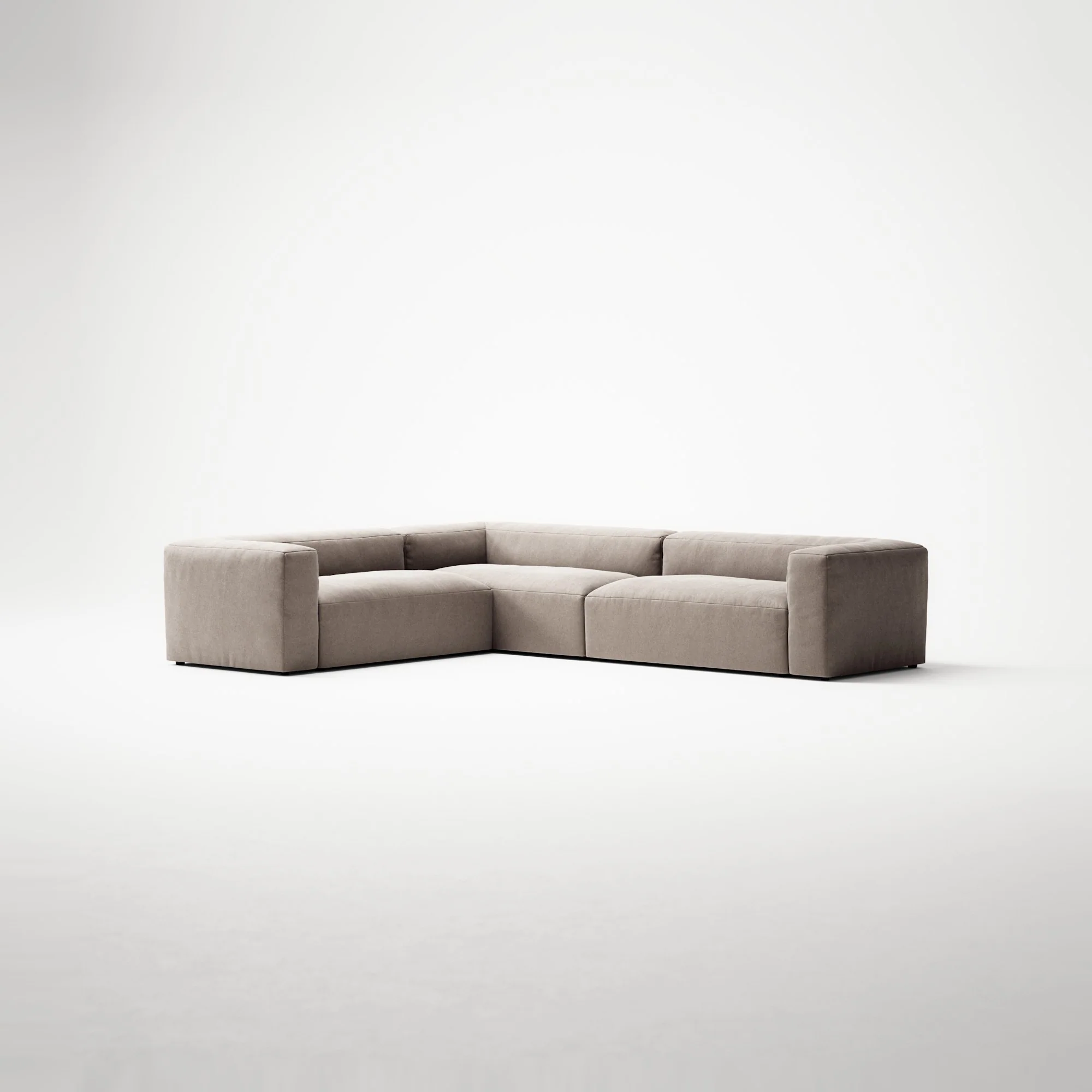 MONOLITH - 5 Seat Corner - Left - Micro Chenille Stone Beige - Image 3