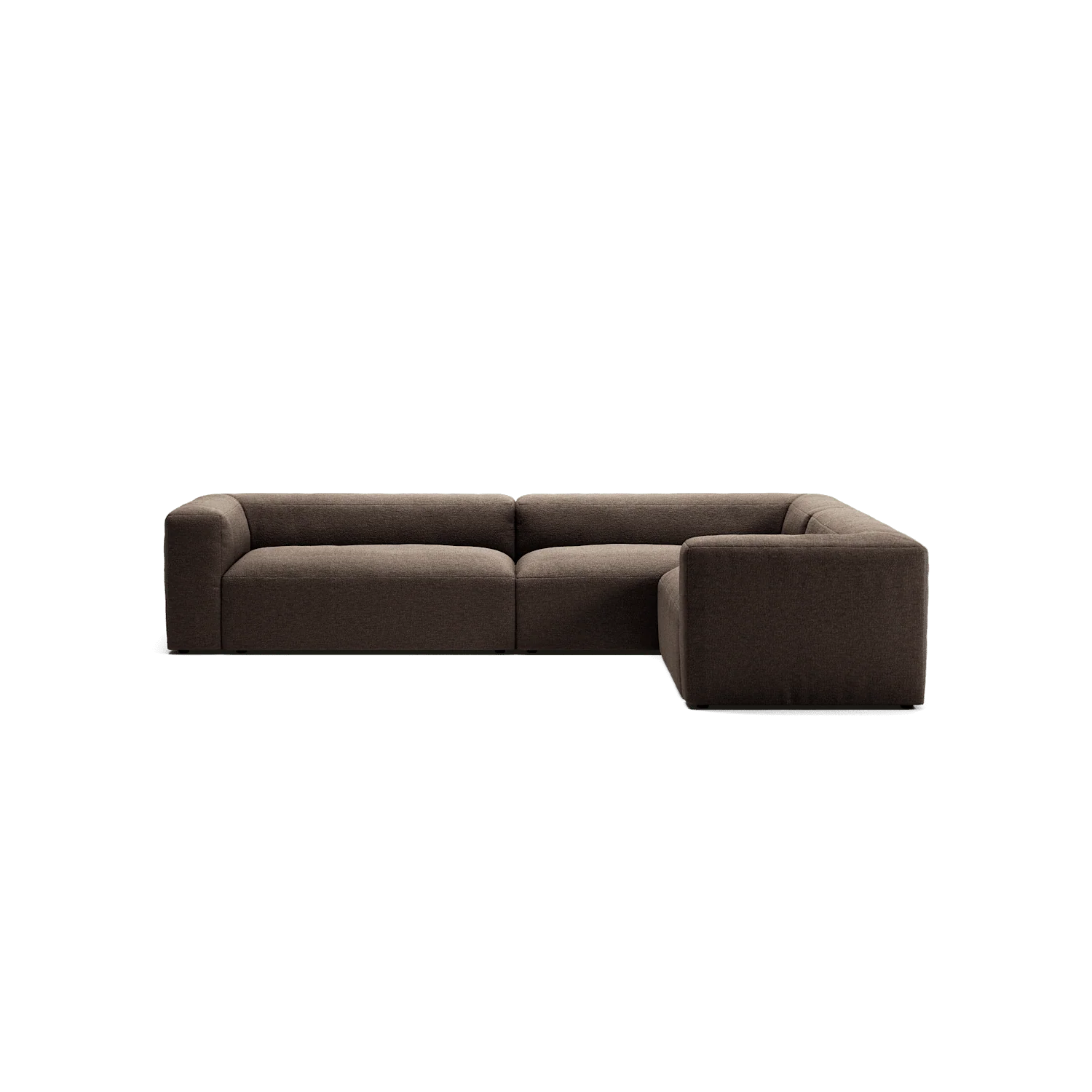 MONOLITH - 5 Seat Corner - Right - Glint Bouclé Dark Brown