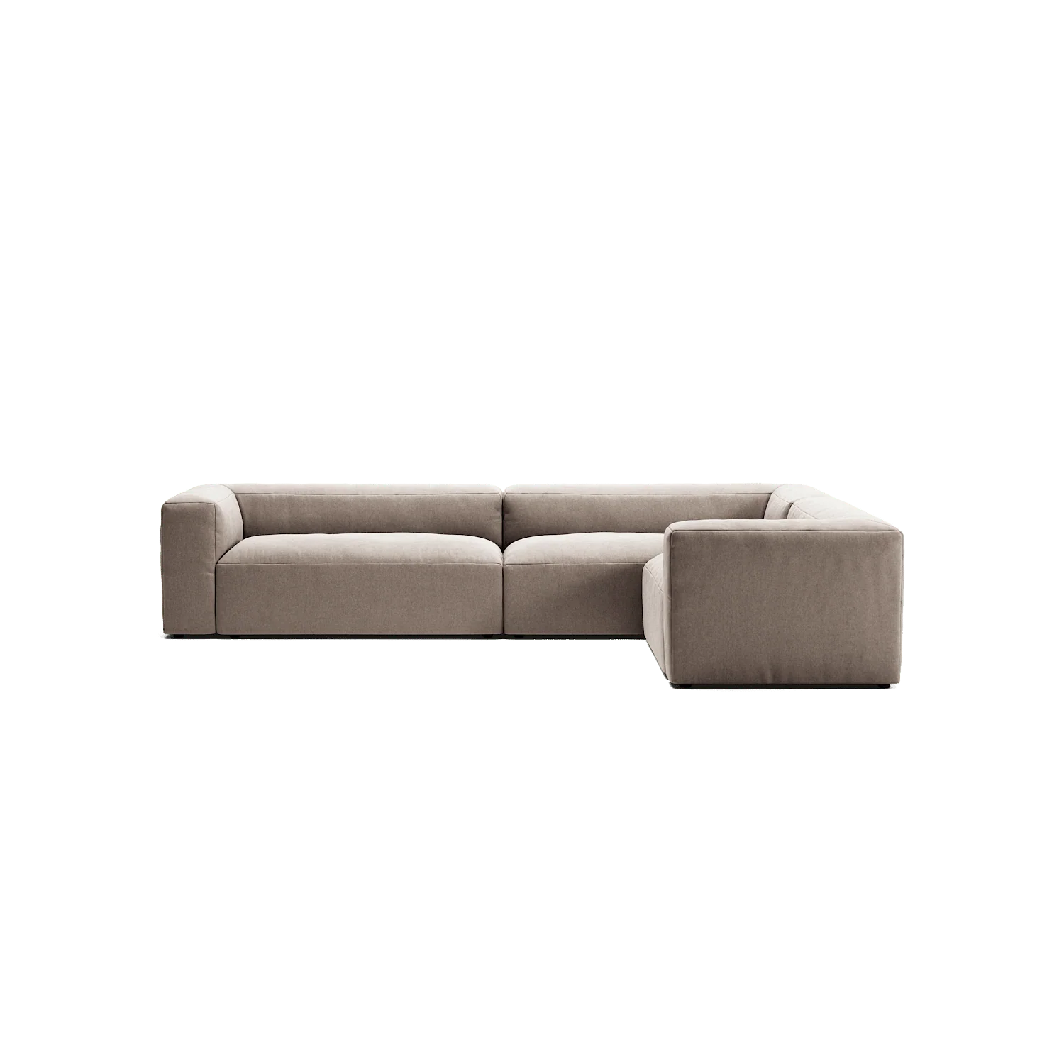 MONOLITH - 5 Seat Corner - Right - Micro Chenille Stone Beige