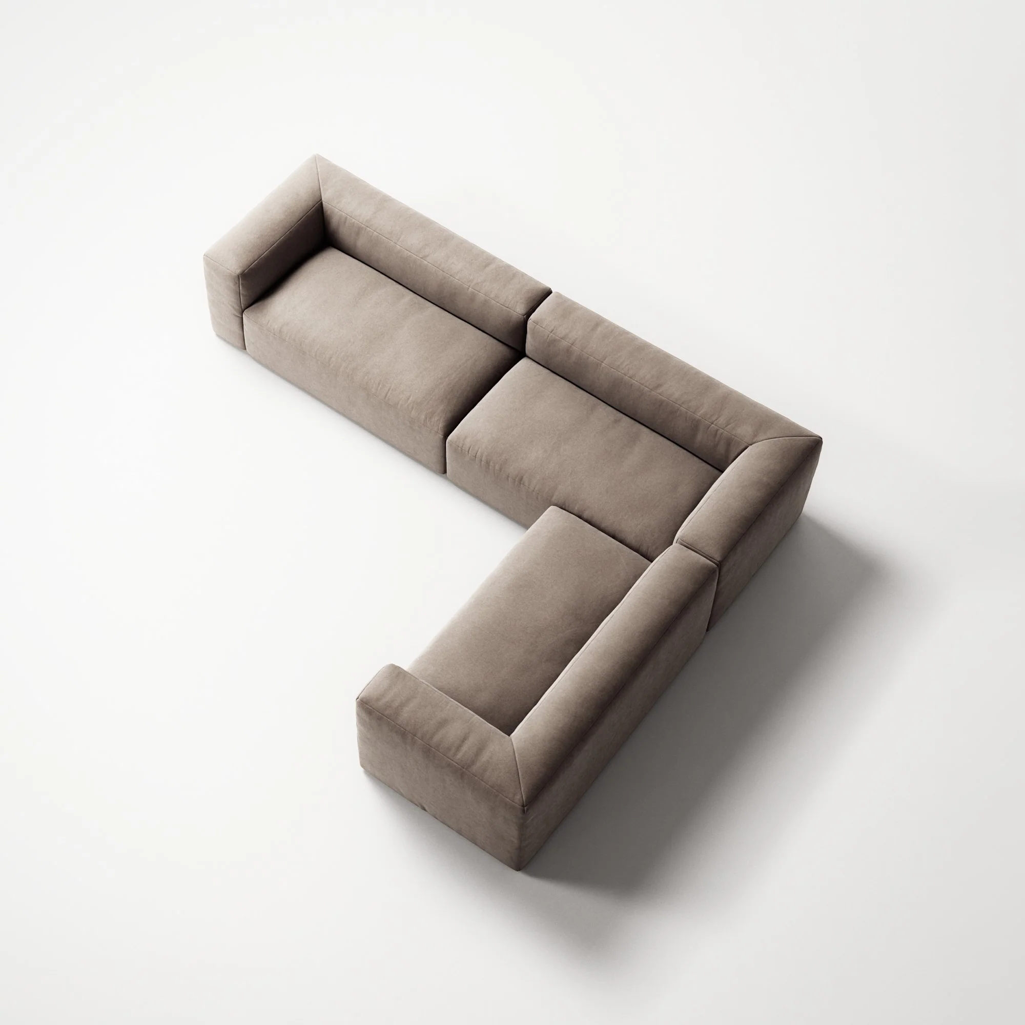 MONOLITH - 5 Seat Corner - Right - Micro Chenille Stone Beige - Image 4