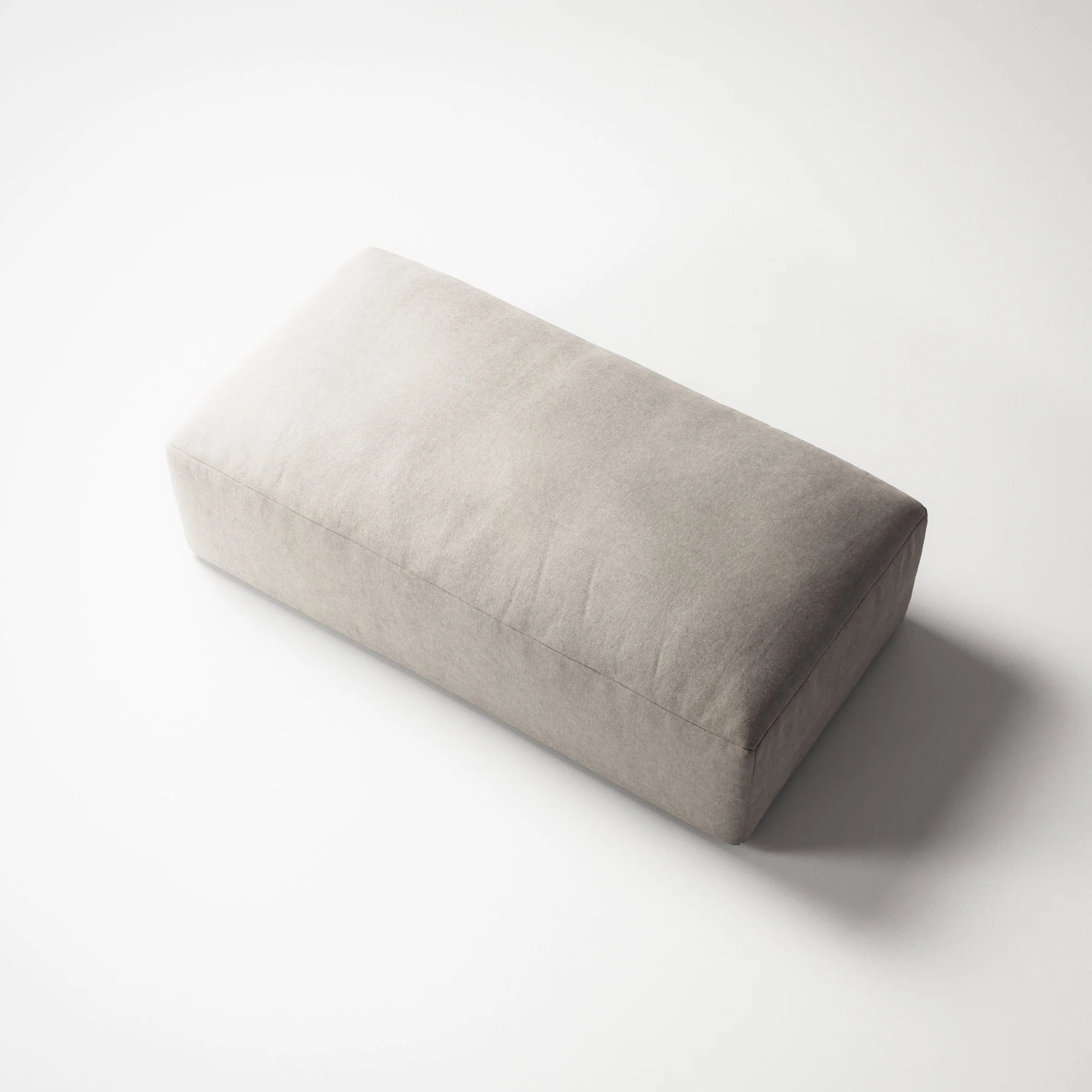MONOLITH - Pouf - Micro Chenille Grey Cream - Image 4